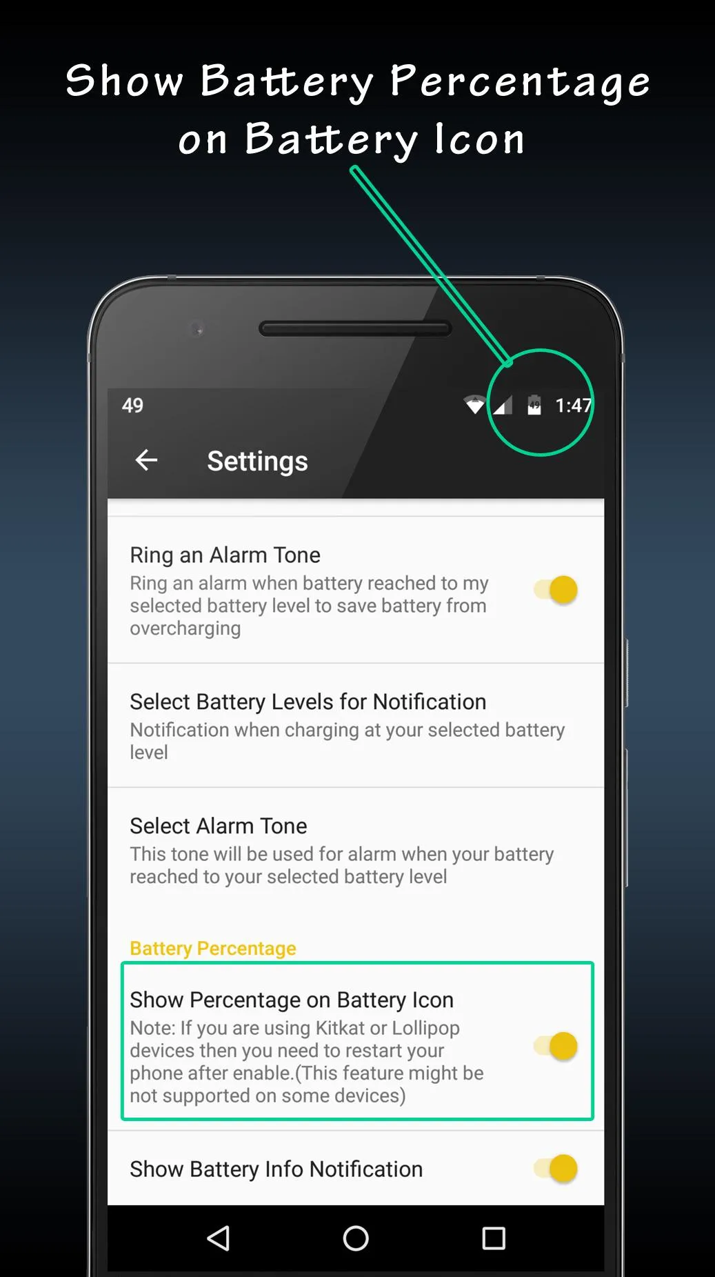 Battery Full Alarm | Indus Appstore | Screenshot