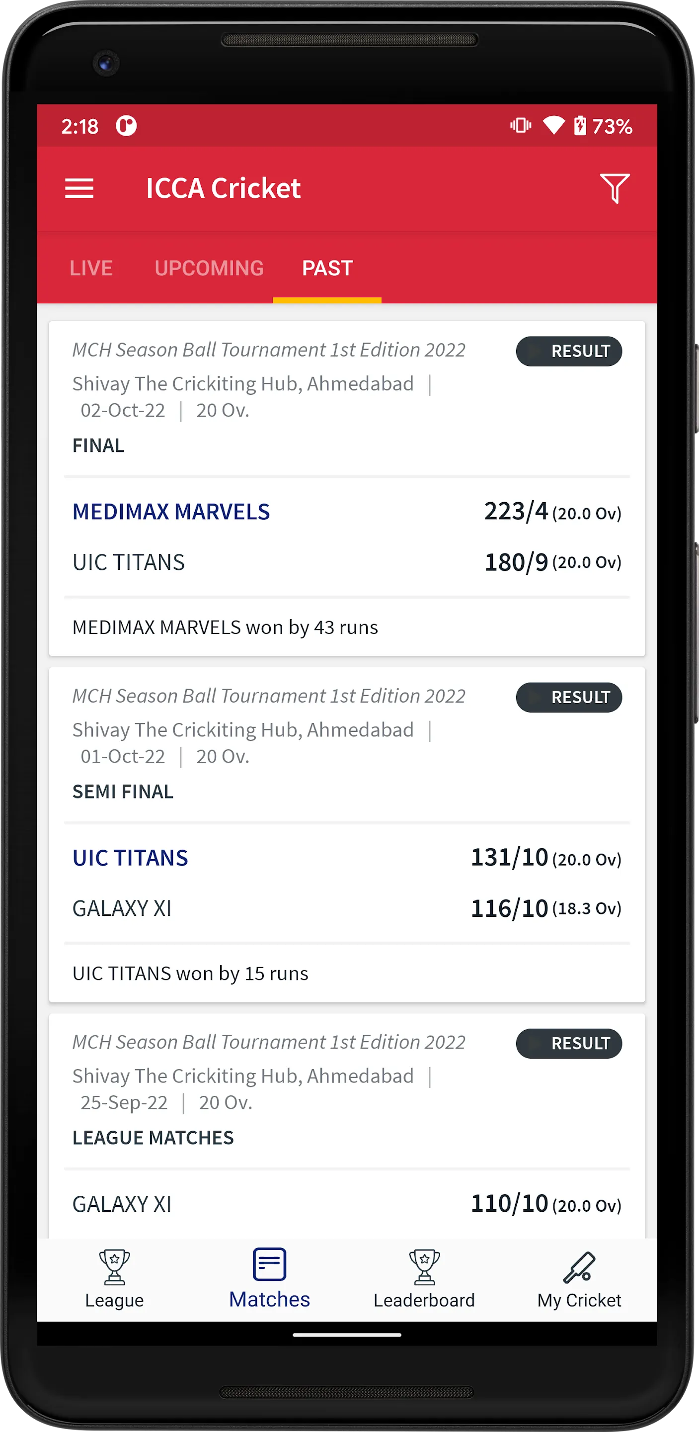 ICCA Cricket | Indus Appstore | Screenshot