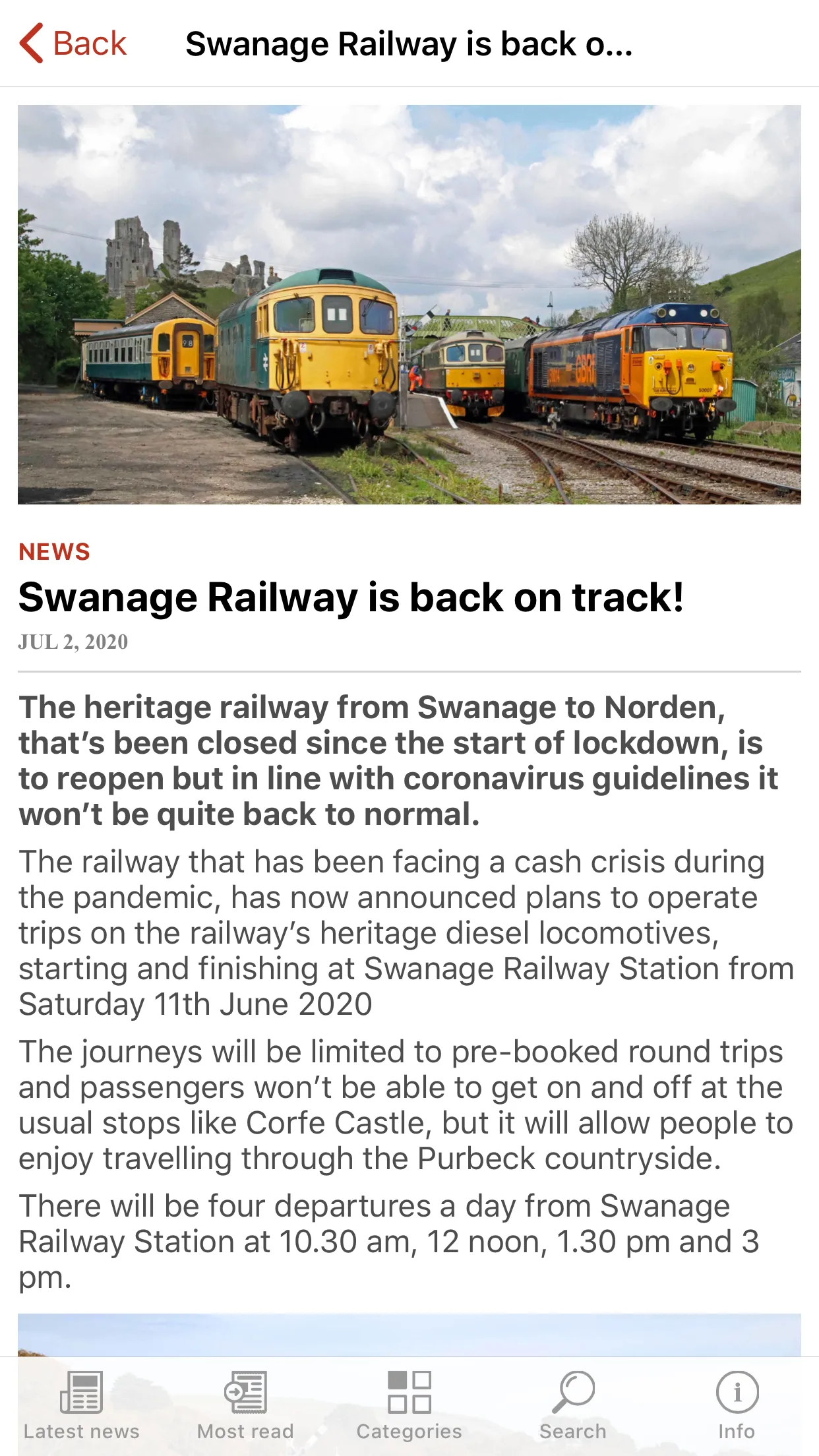 Swanage News | Indus Appstore | Screenshot