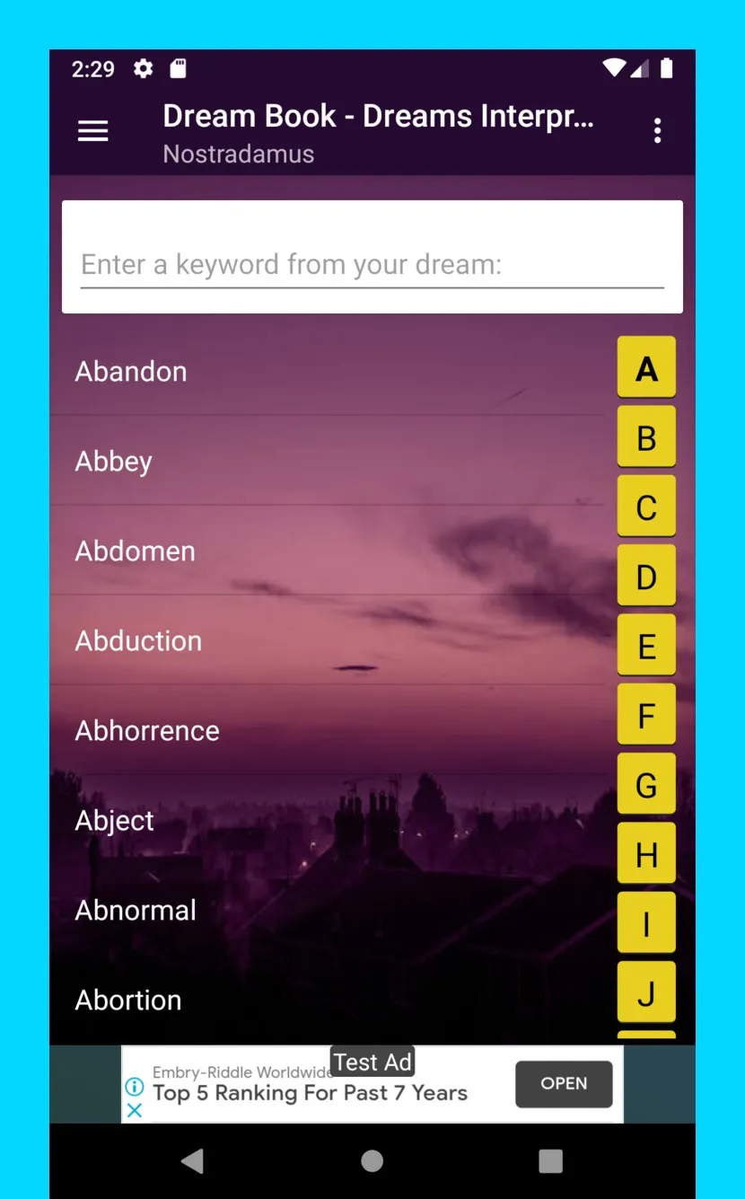 Dreams Dictionary | Indus Appstore | Screenshot