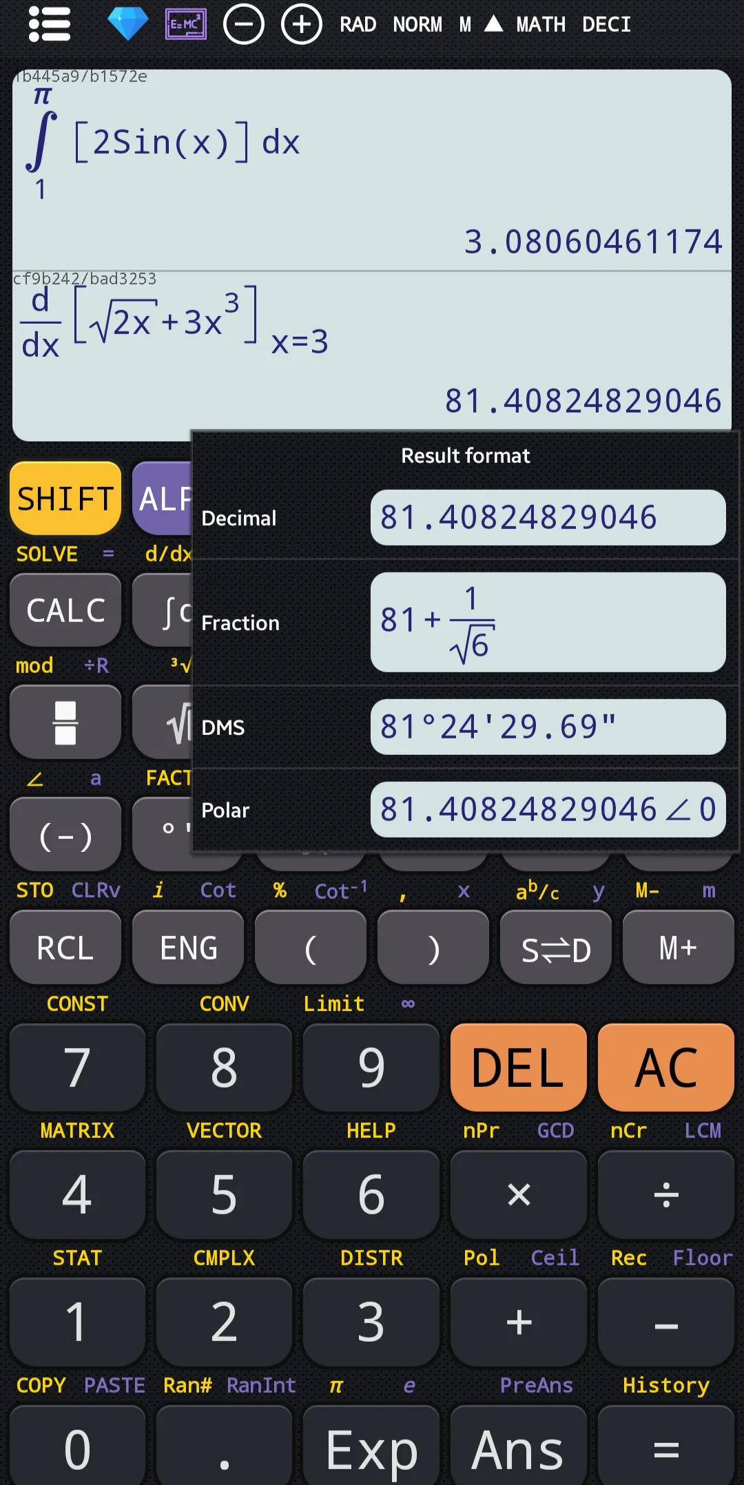 Scientific calculator plus 991 | Indus Appstore | Screenshot