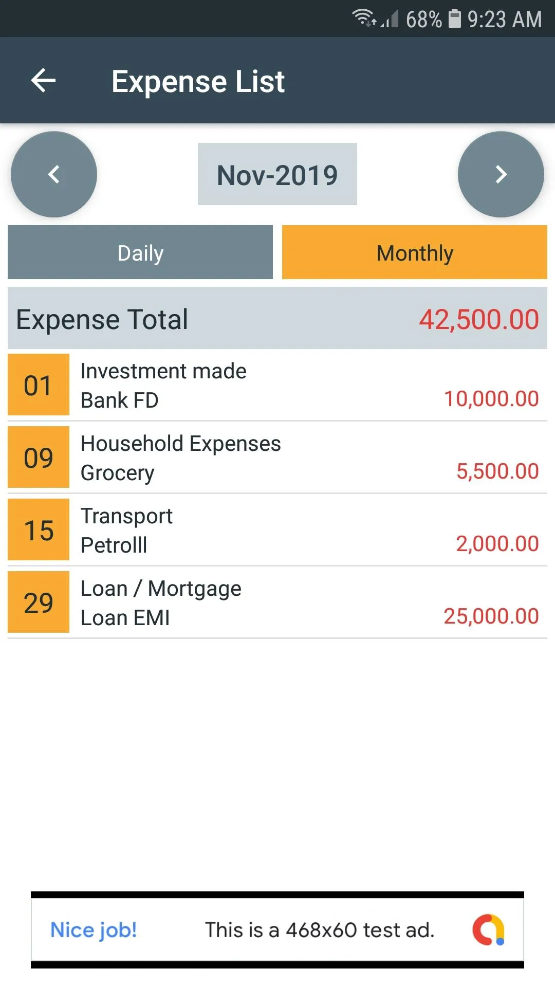 Daily Expense Manager | Indus Appstore | Screenshot