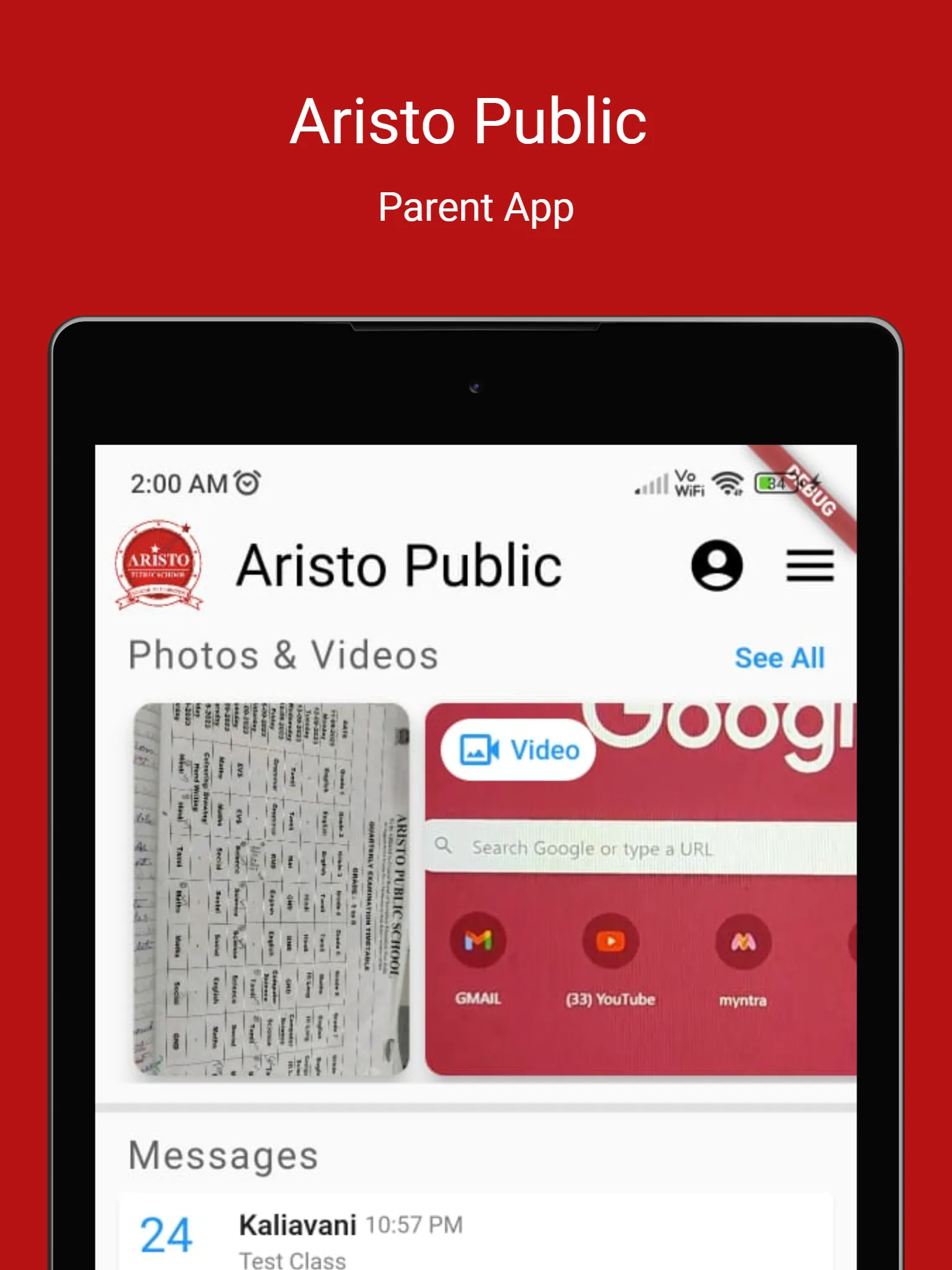 Aristo Public  School | Indus Appstore | Screenshot