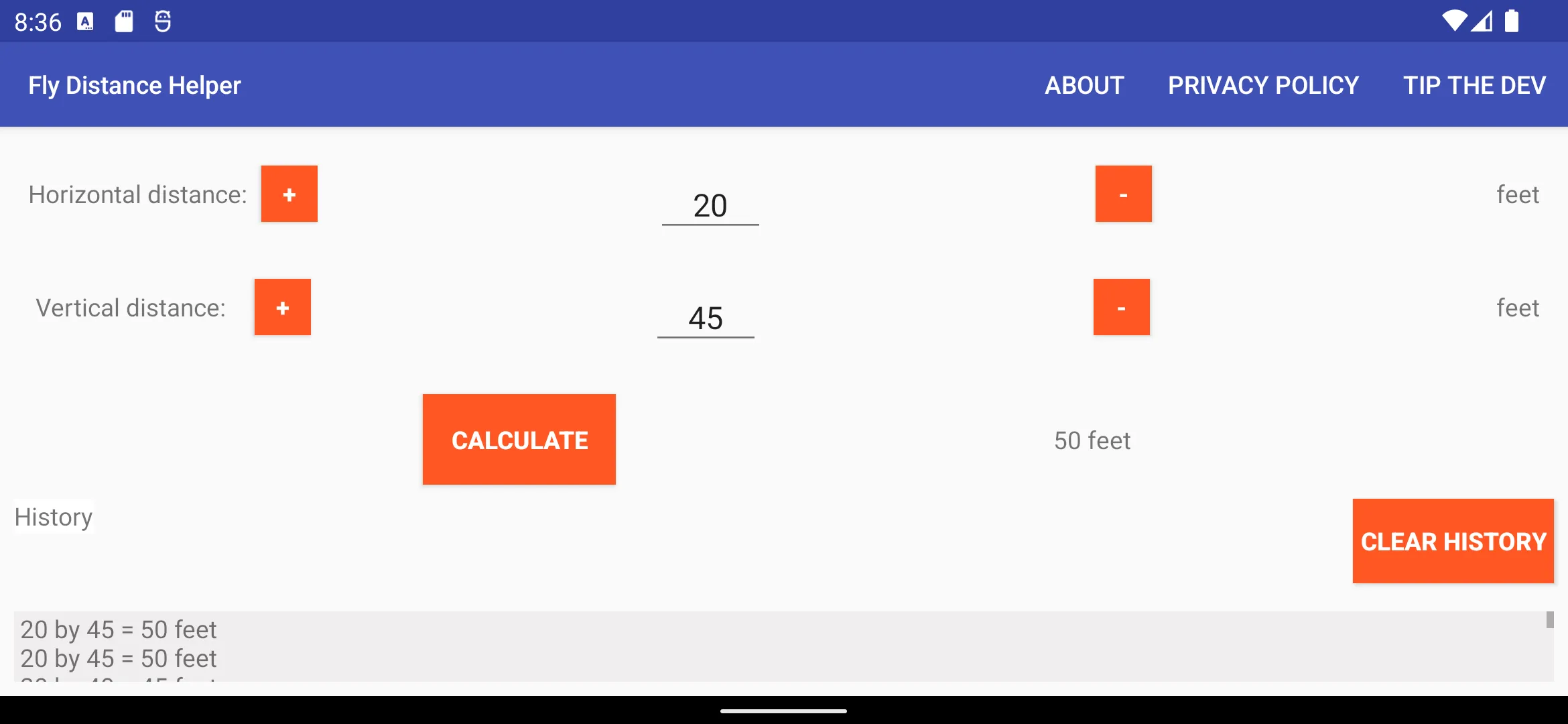 Rekijan's Fly Distance Helper | Indus Appstore | Screenshot