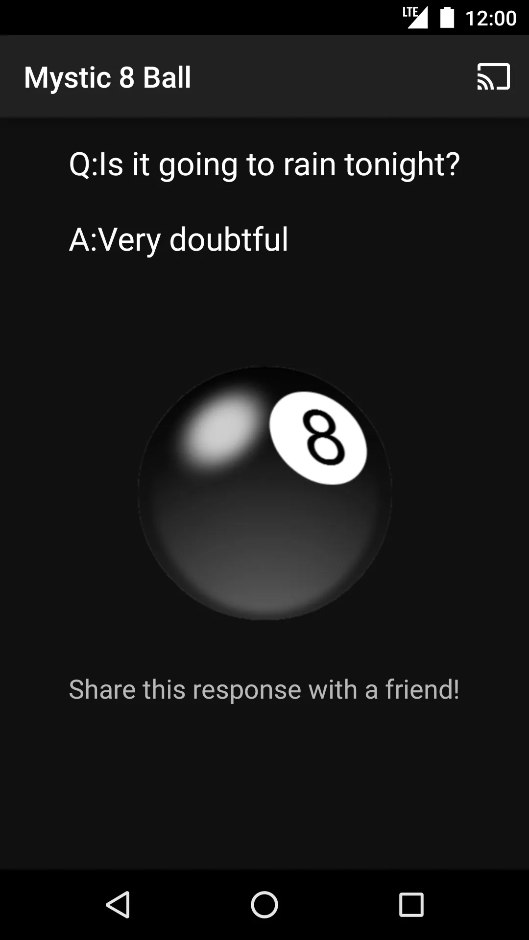 Mystic 8 Ball (Chromecast) | Indus Appstore | Screenshot