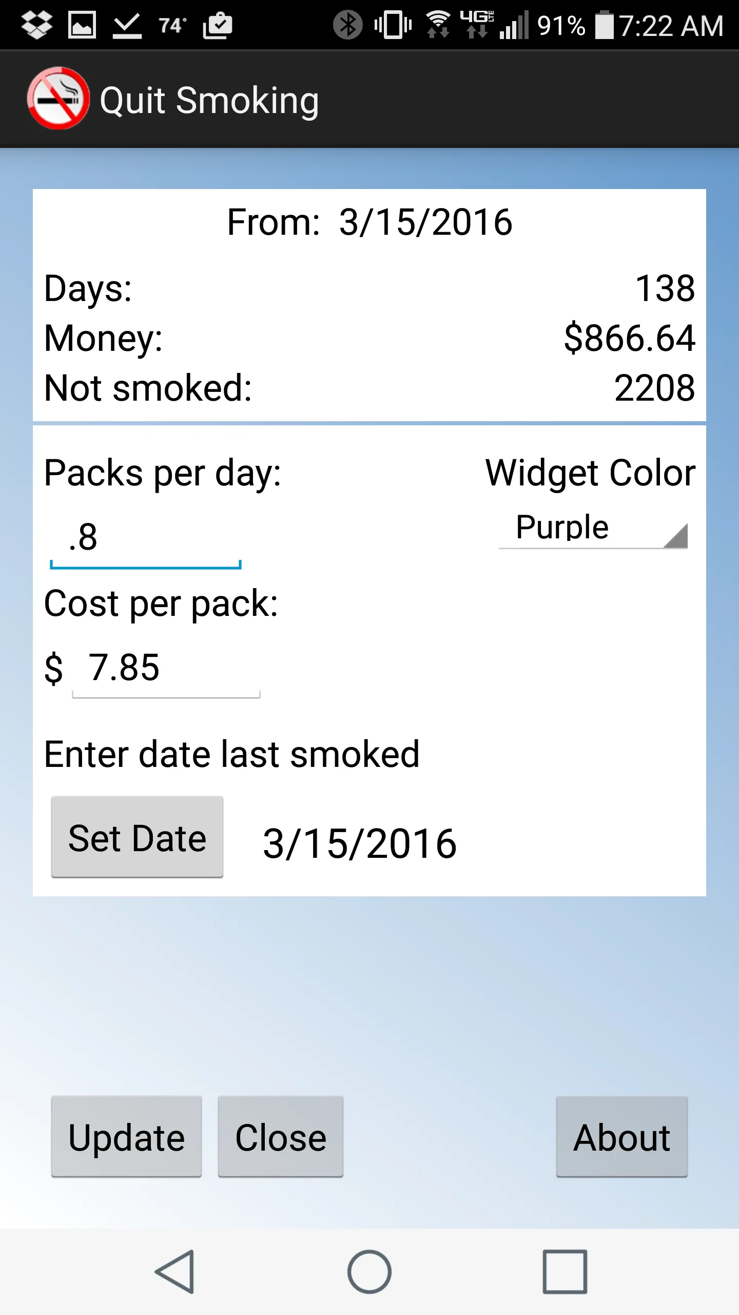 Quit Smoking Incentive | Indus Appstore | Screenshot