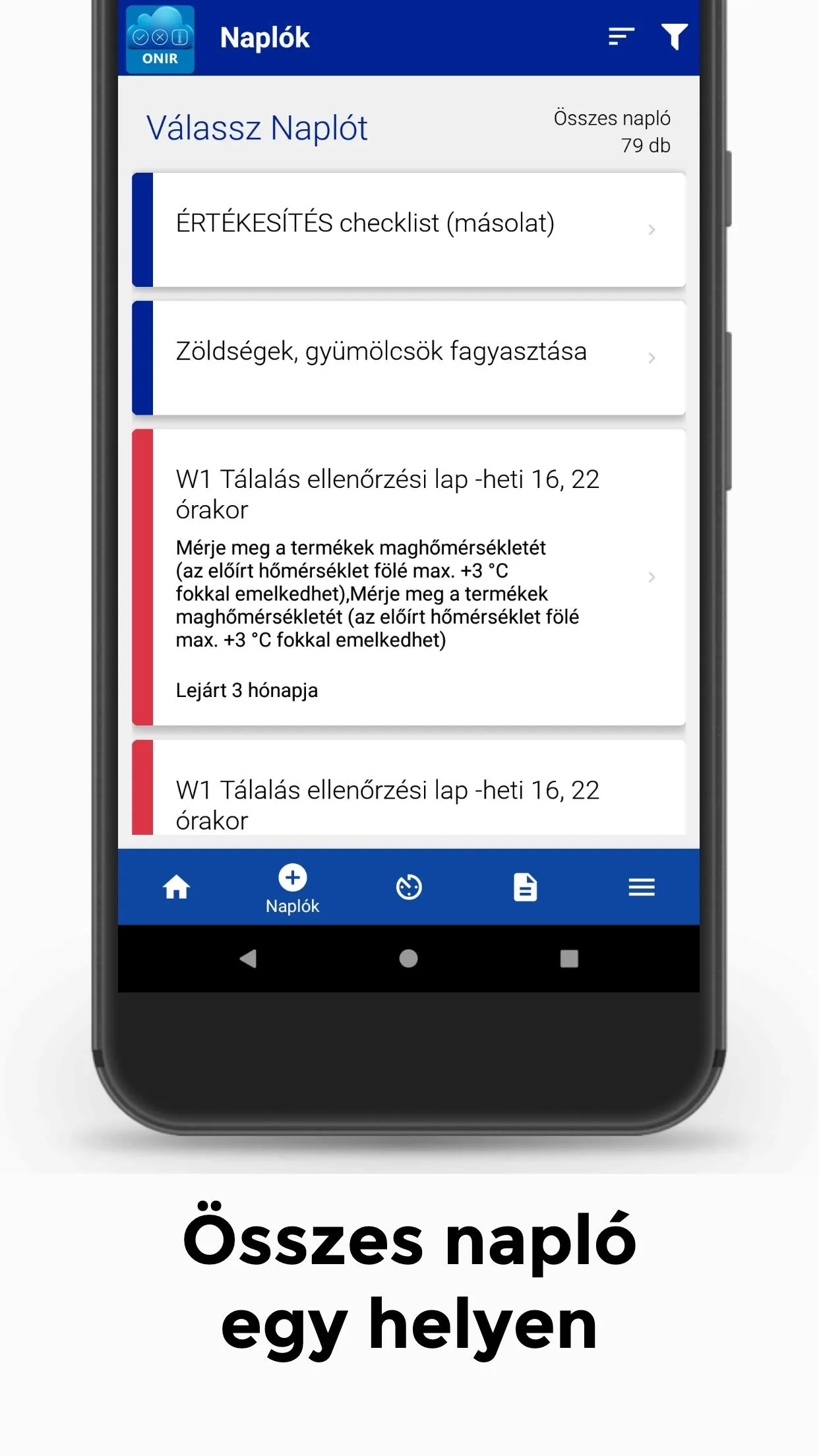 ONIR - online naplózási rendsz | Indus Appstore | Screenshot