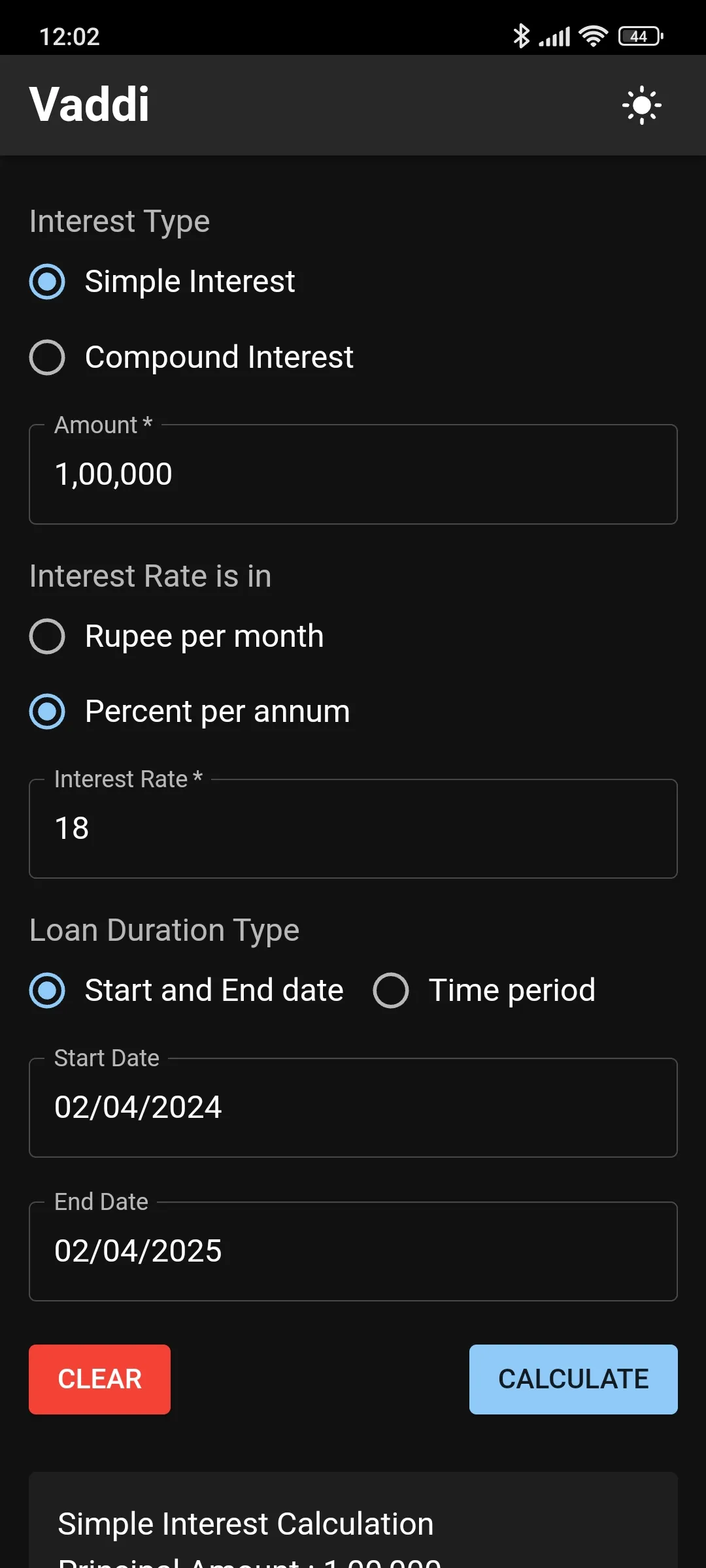 Vaddi Calculator | Indus Appstore | Screenshot