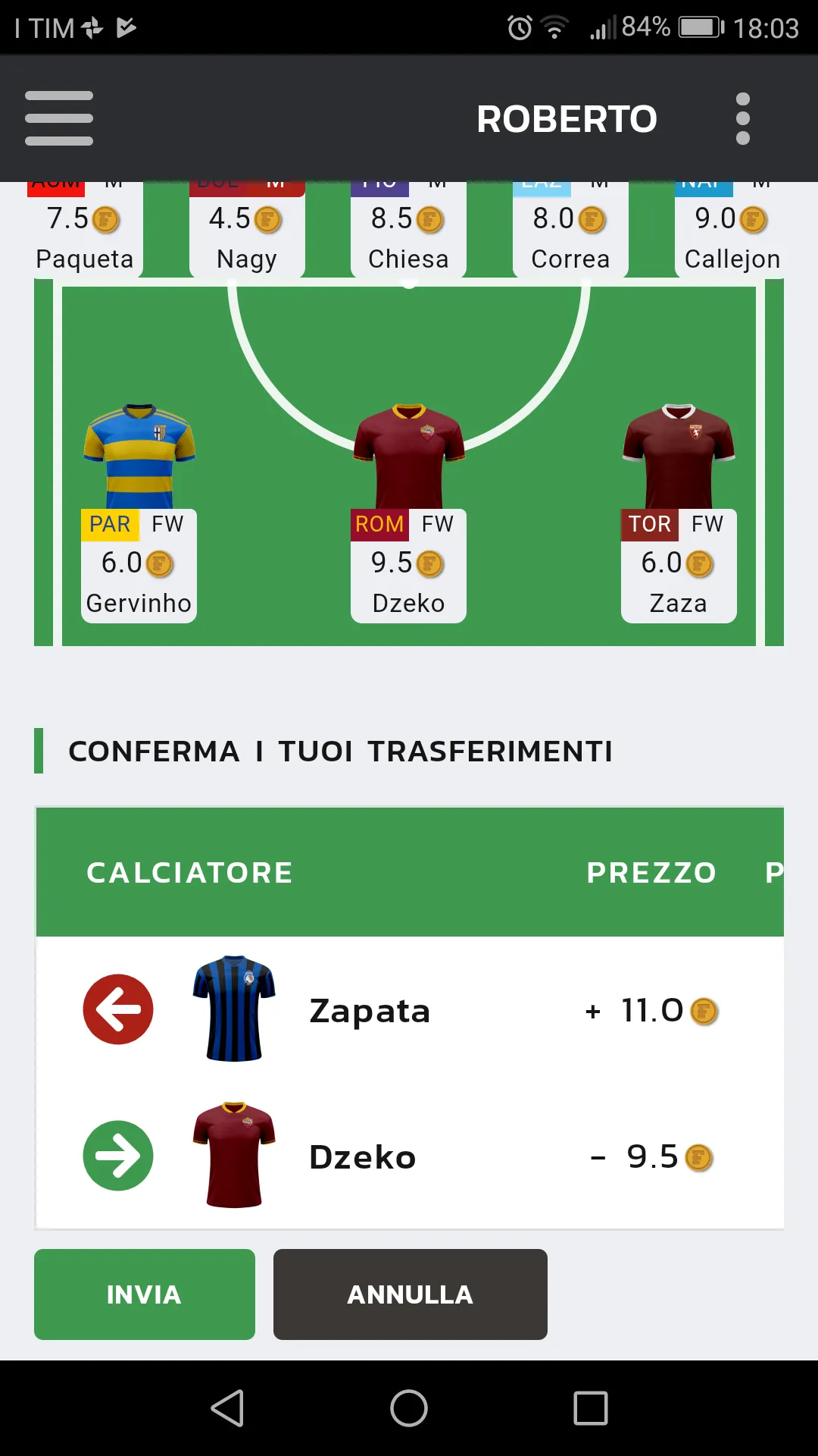 Fantaliveseriea | Indus Appstore | Screenshot