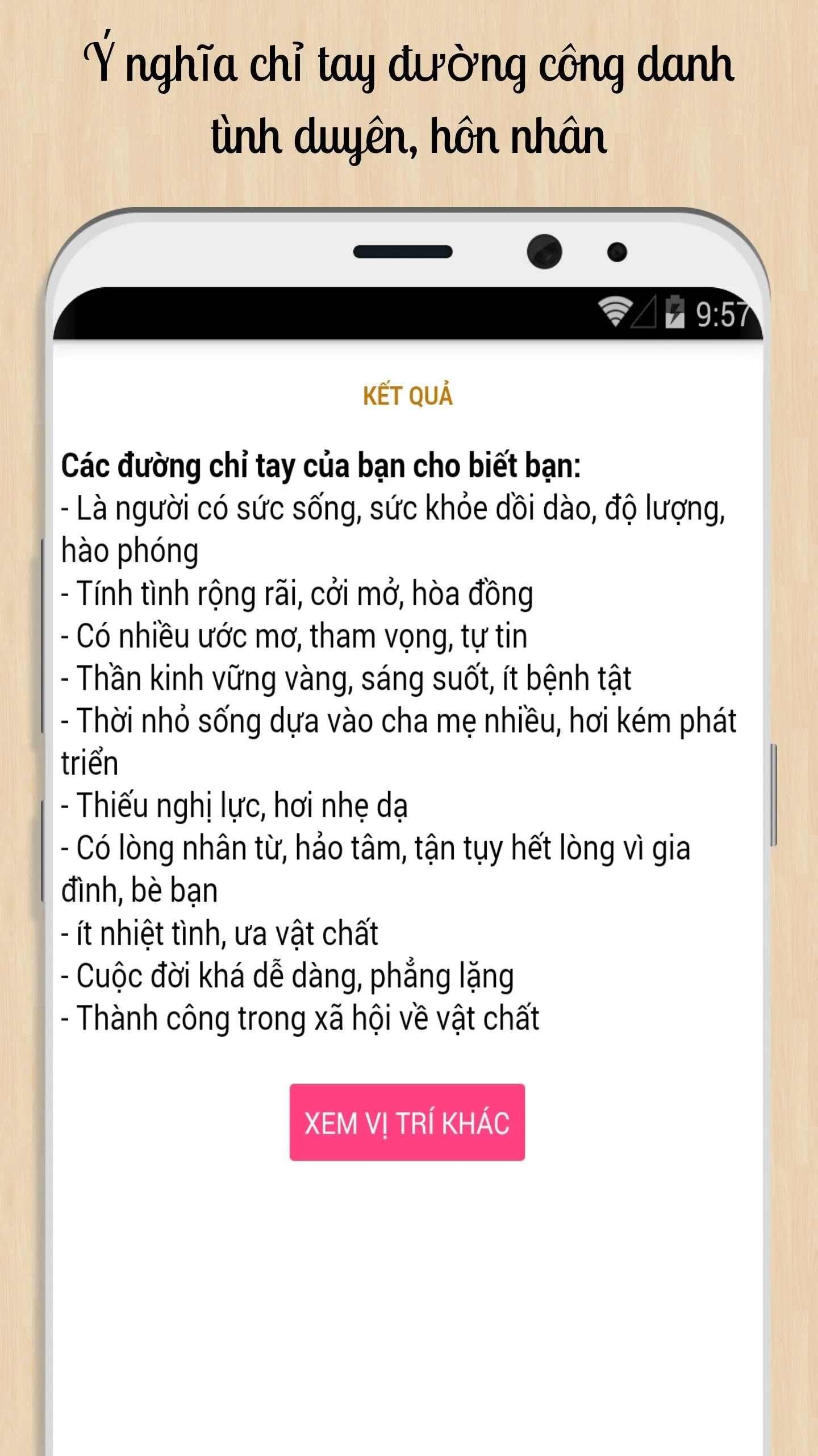 Xem chỉ tay, xem bói chỉ tay | Indus Appstore | Screenshot