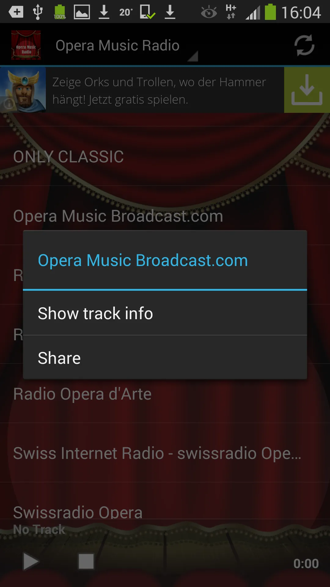 Opera Music Radio | Indus Appstore | Screenshot