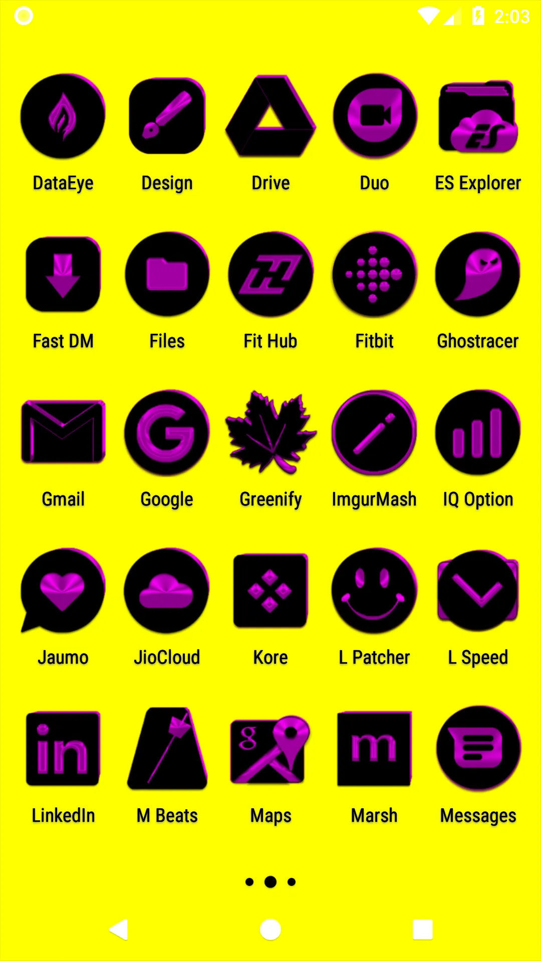 Black and Purple Icon Pack | Indus Appstore | Screenshot