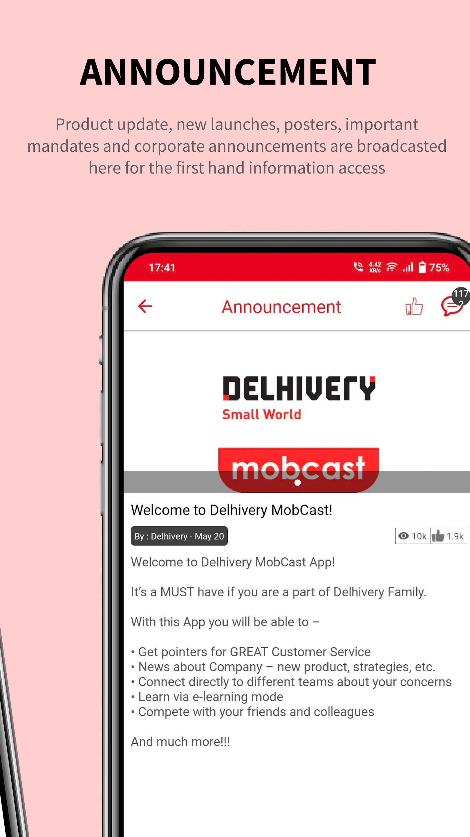 Delhivery MobCast | Indus Appstore | Screenshot