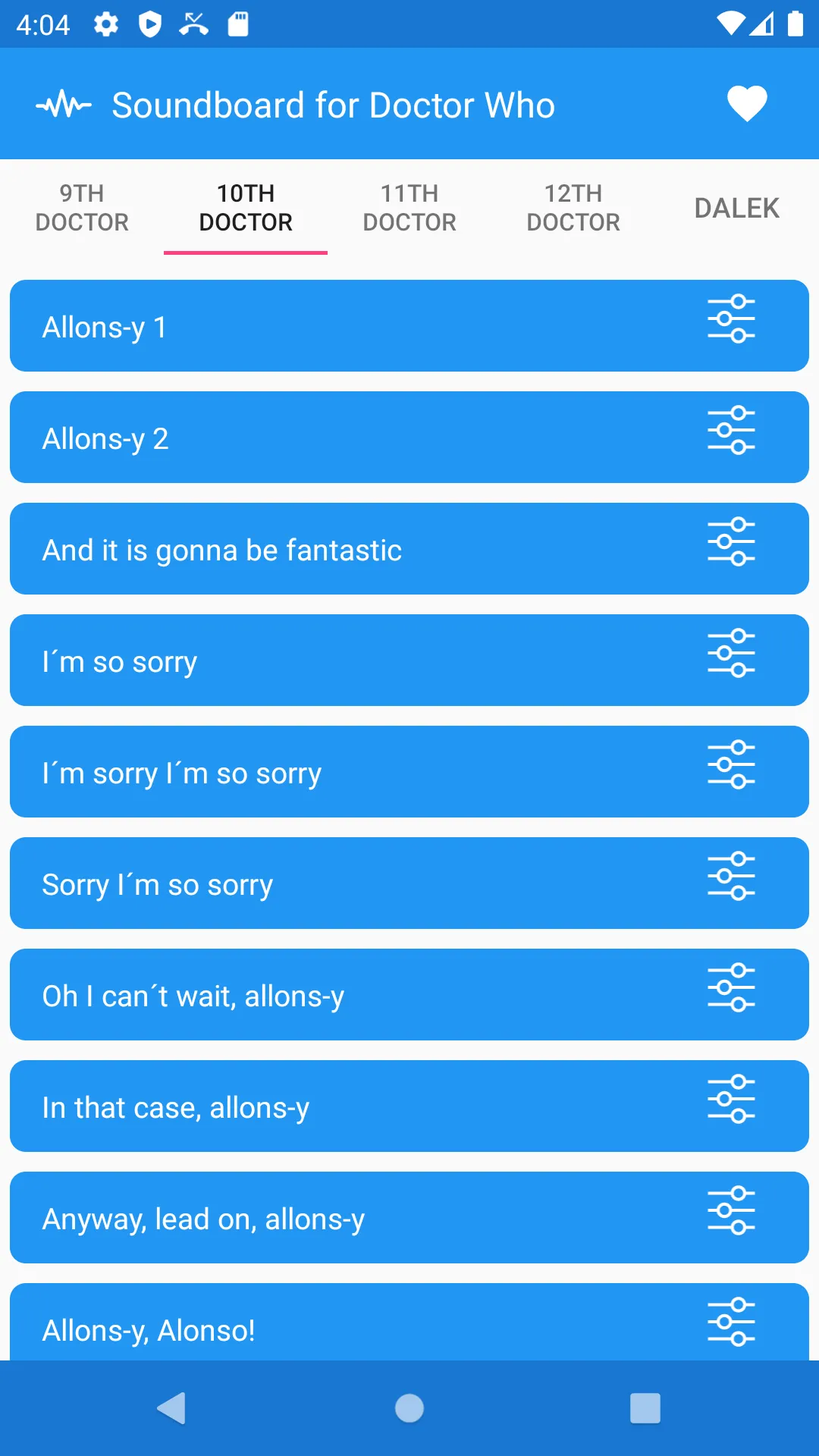 Soundboard for Doctor Who | Indus Appstore | Screenshot
