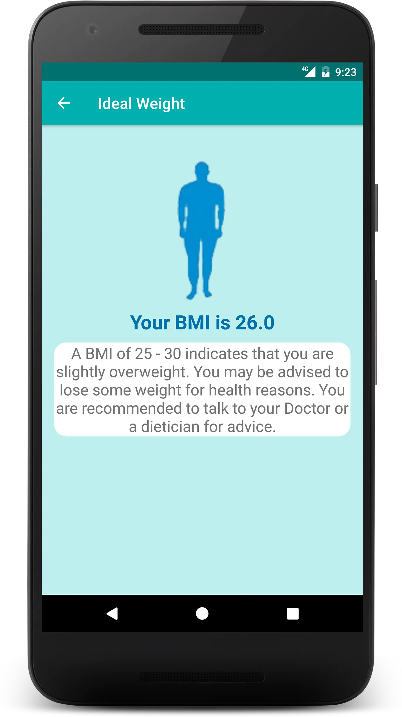 Ideal Weight - BMI Calculator | Indus Appstore | Screenshot