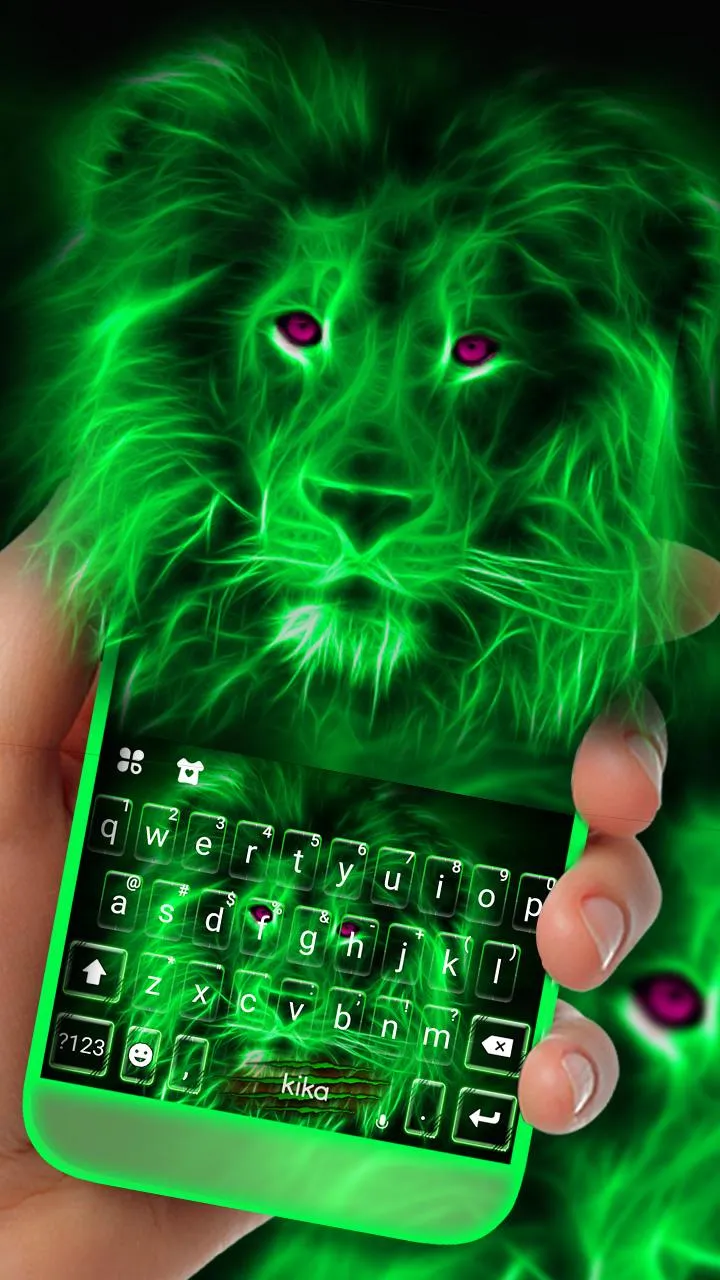 Neon Lion Keyboard Theme | Indus Appstore | Screenshot