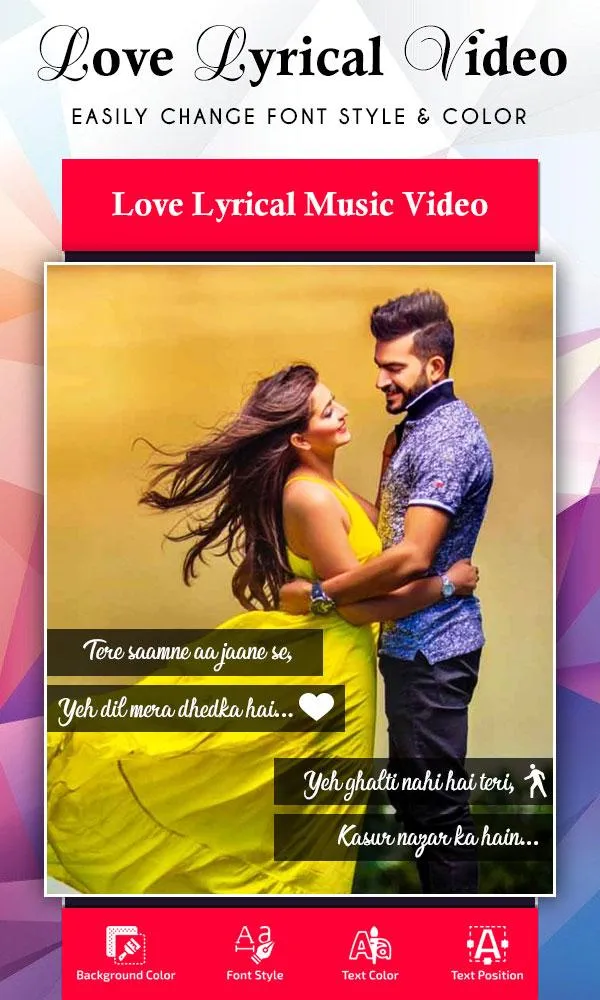 My Love Lyrical Video Maker | Indus Appstore | Screenshot