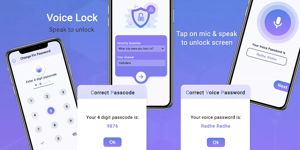 Voice Lock Screen - PIN Lock | Indus Appstore | Screenshot