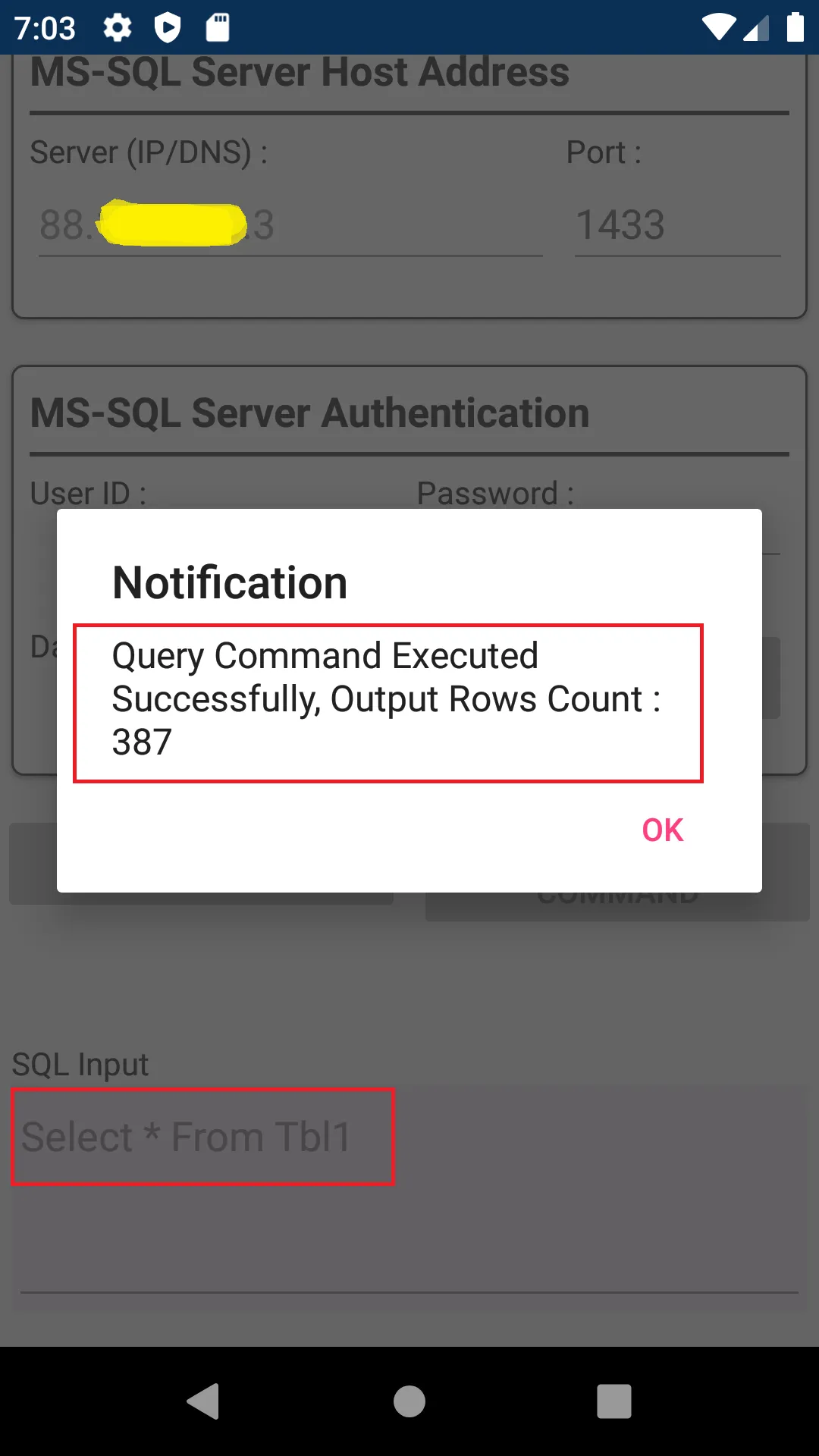 MSSQL Portal App | Indus Appstore | Screenshot