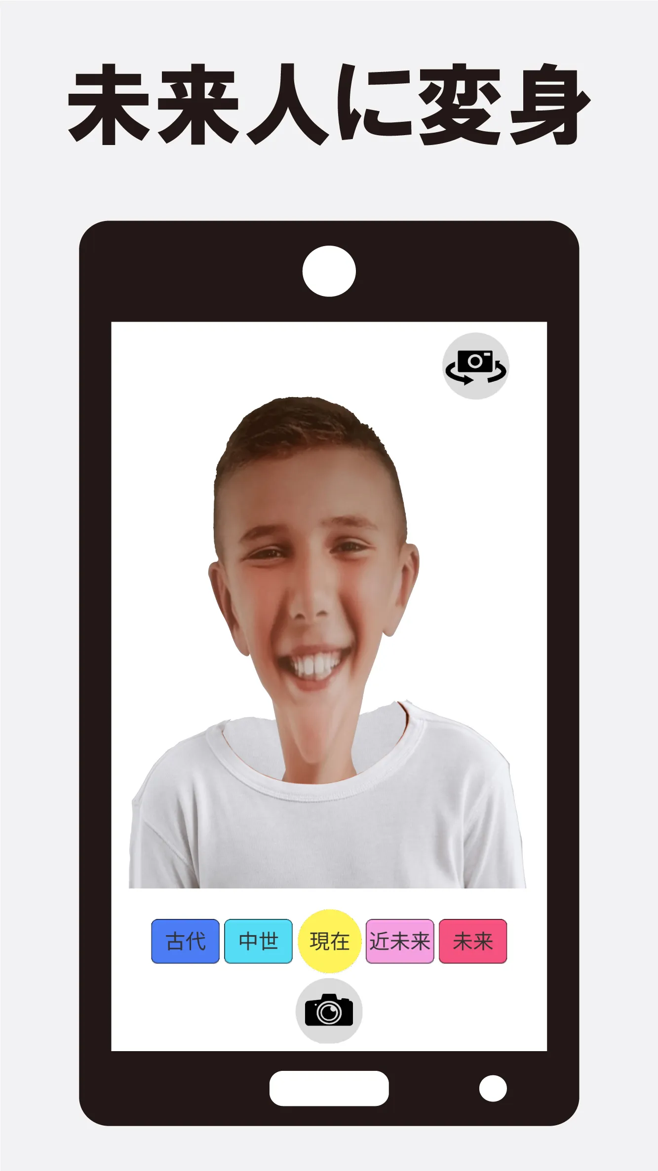 タイムトラベラー・カメラ（先祖・子孫の顔を予測） | Indus Appstore | Screenshot