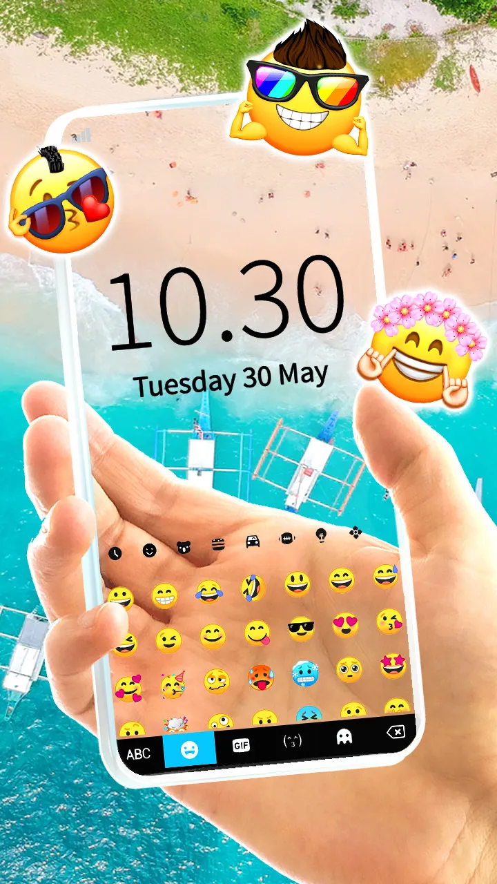 Tropical Transparent Keyboard  | Indus Appstore | Screenshot