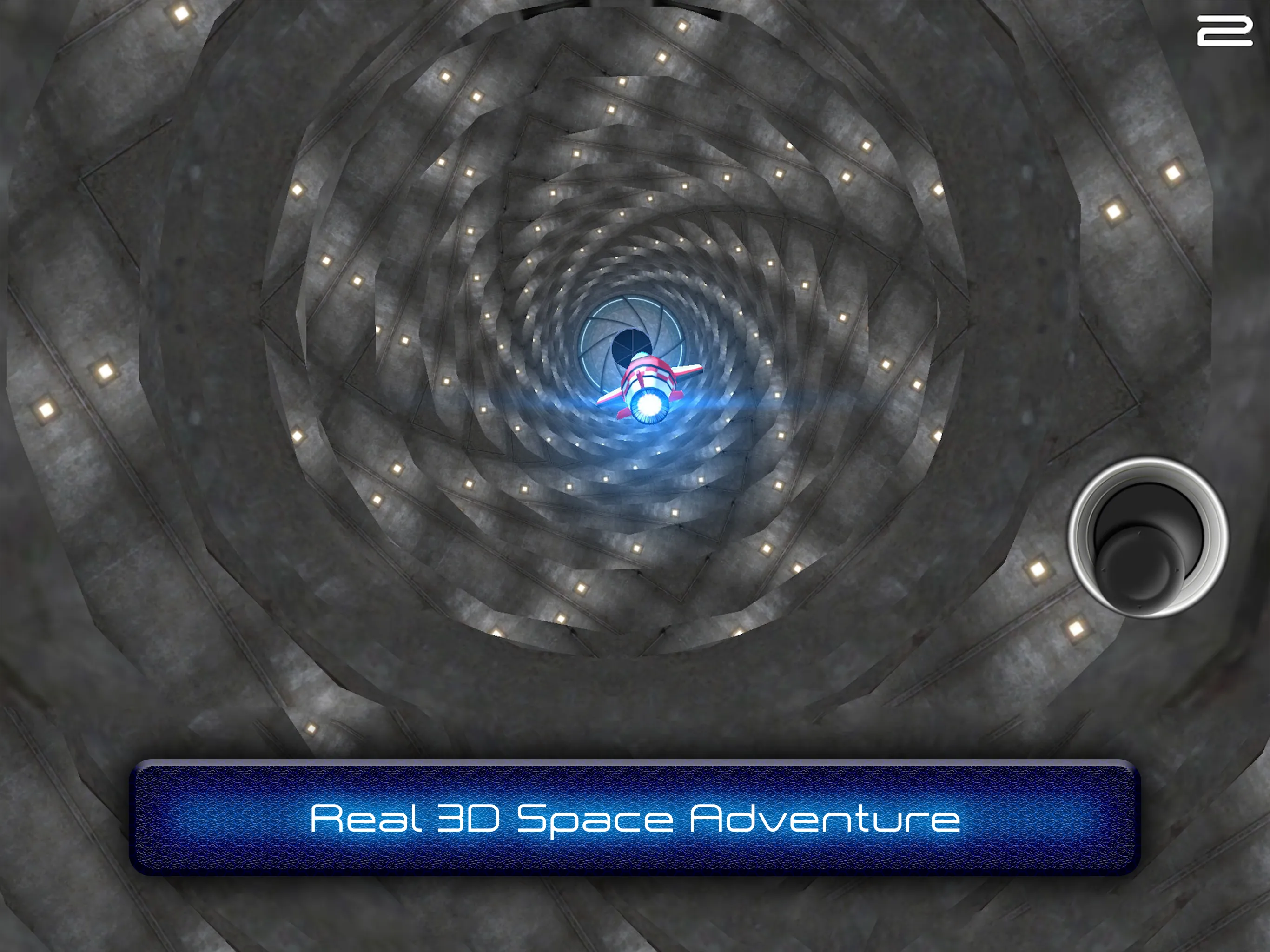 Tunnel Trouble 3D - Space Jet  | Indus Appstore | Screenshot