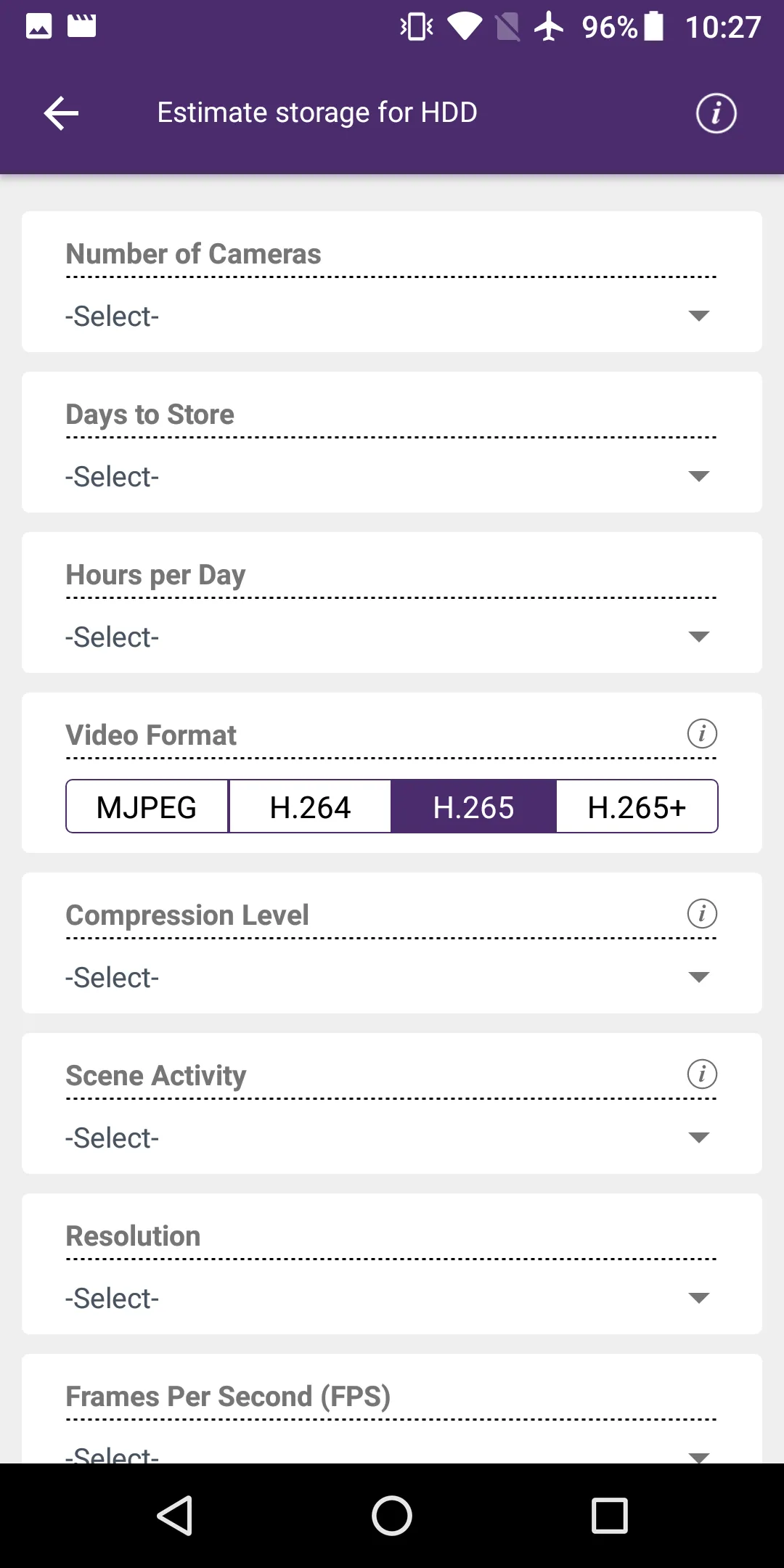 WD Purple Storage Calculator | Indus Appstore | Screenshot