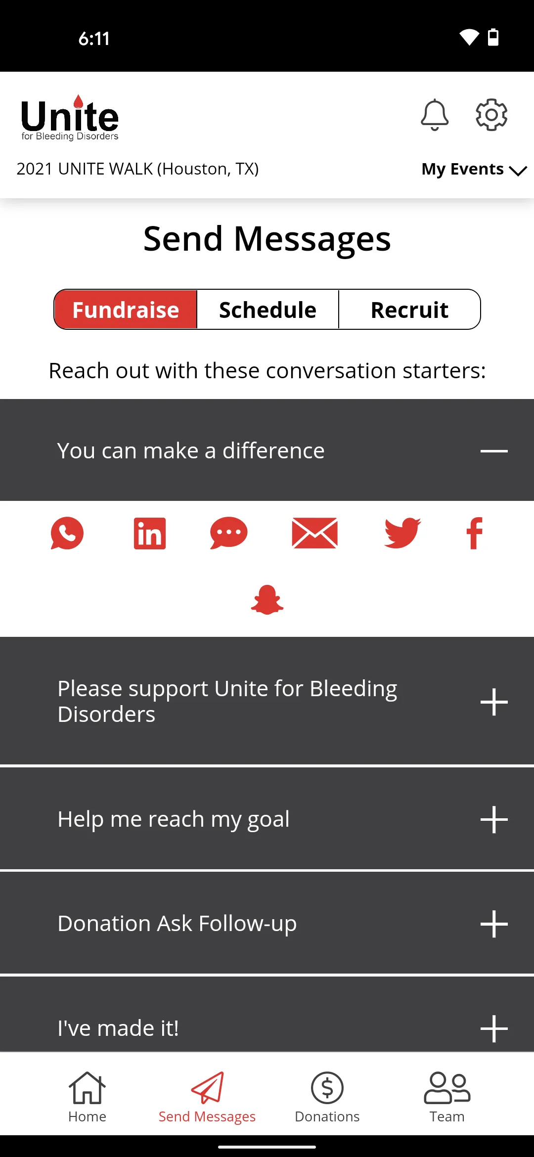 Unite for Bleeding Disorders | Indus Appstore | Screenshot