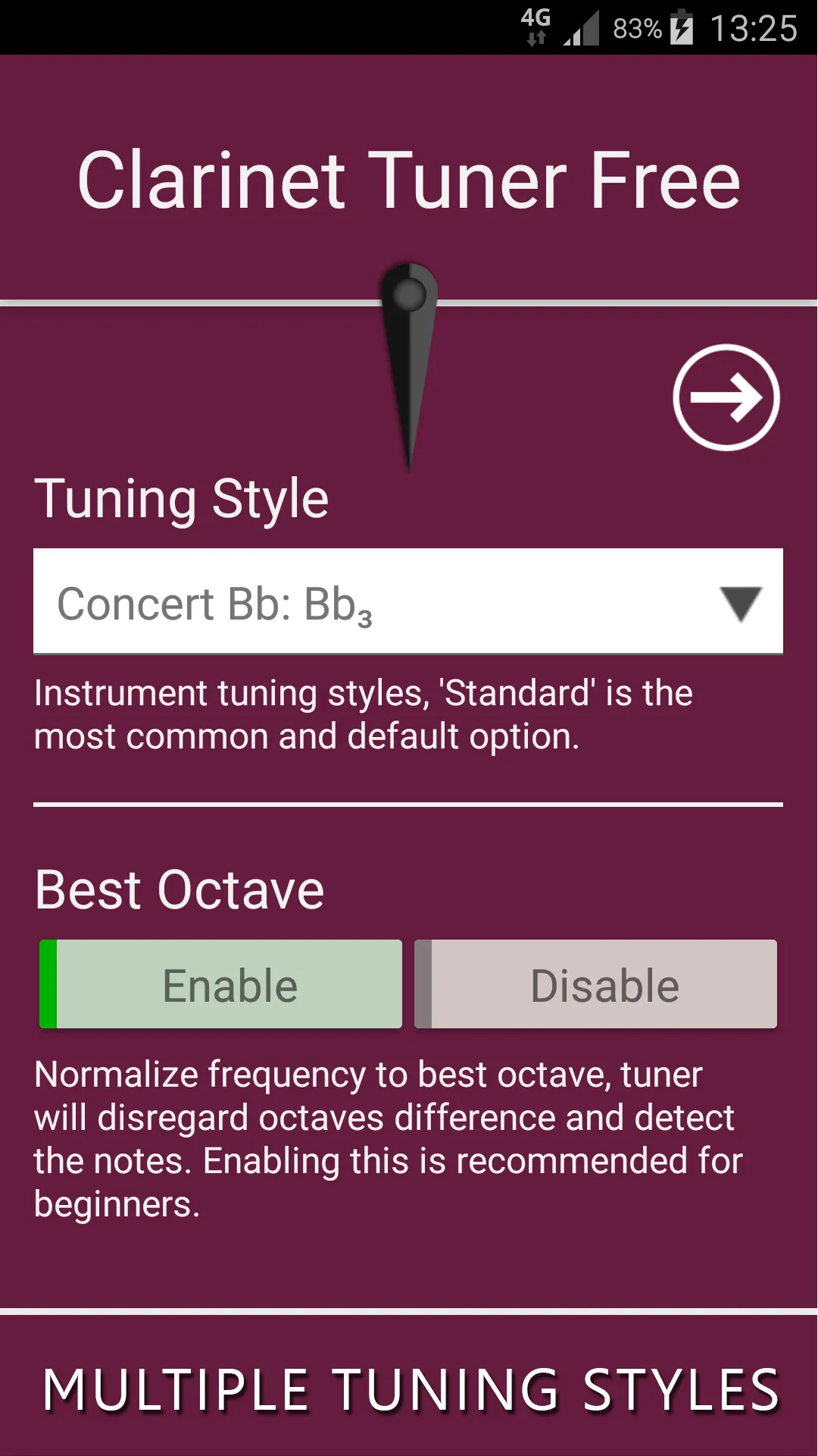 Clarinet Tuner: Fast & Precise | Indus Appstore | Screenshot