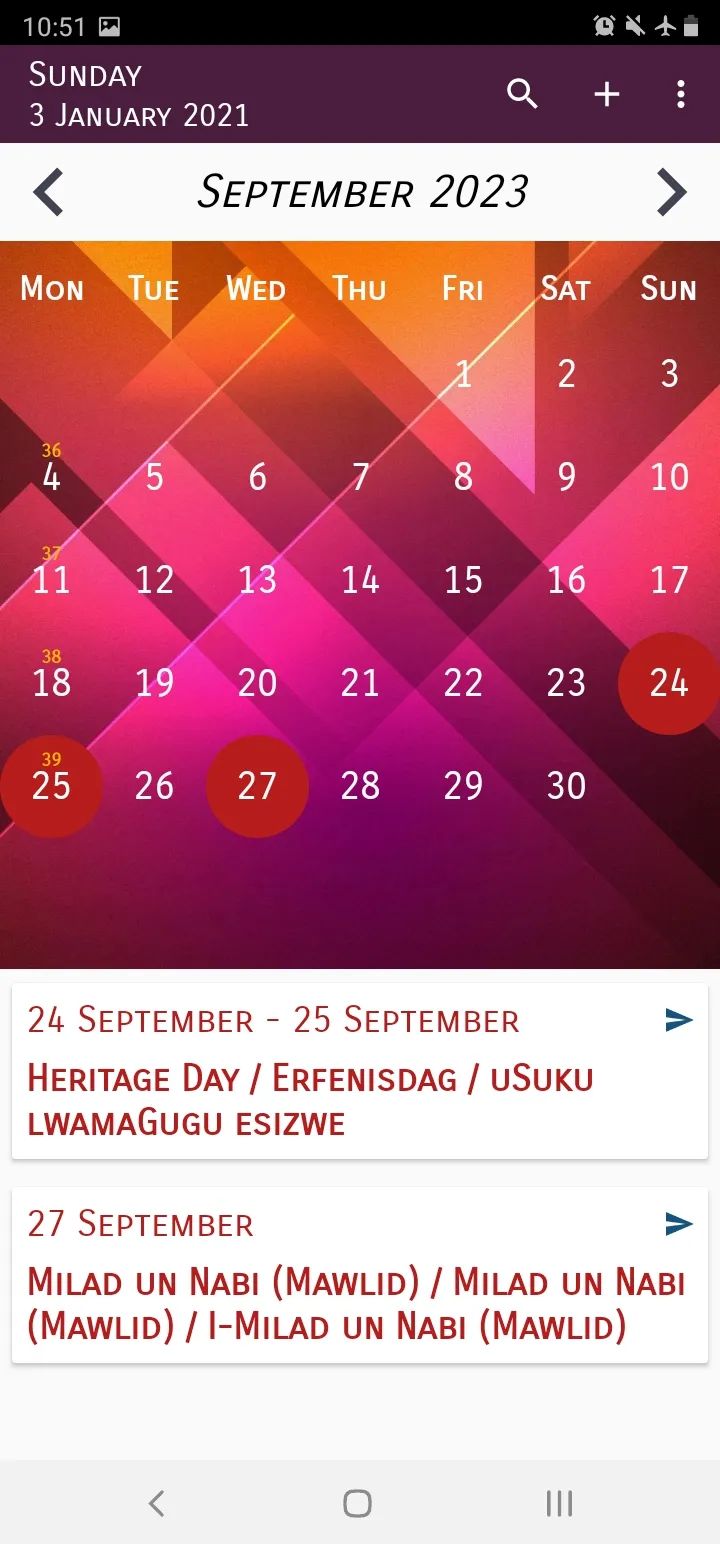 South Africa Calendar 2024 | Indus Appstore | Screenshot