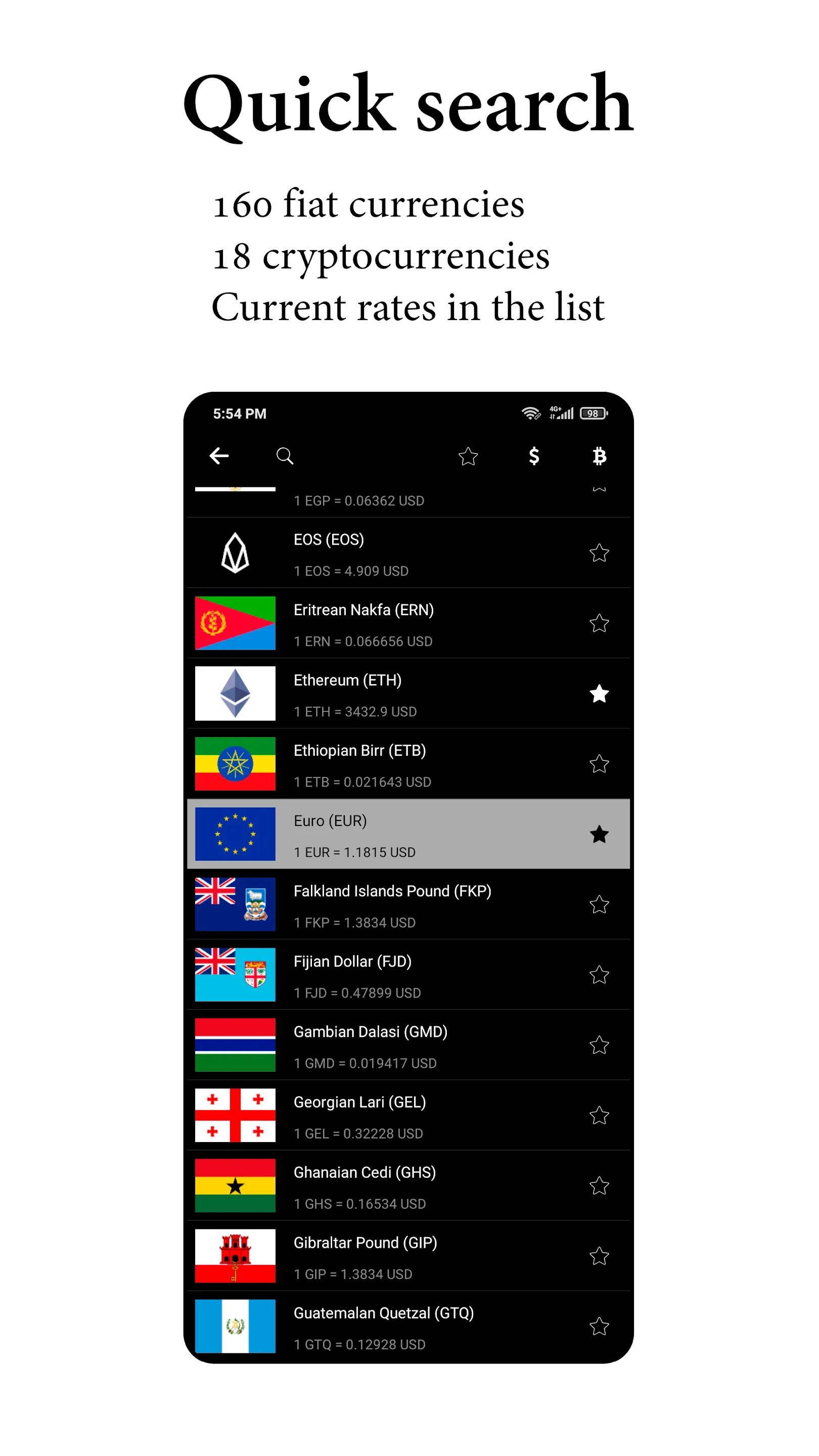 World currency exchange rates | Indus Appstore | Screenshot