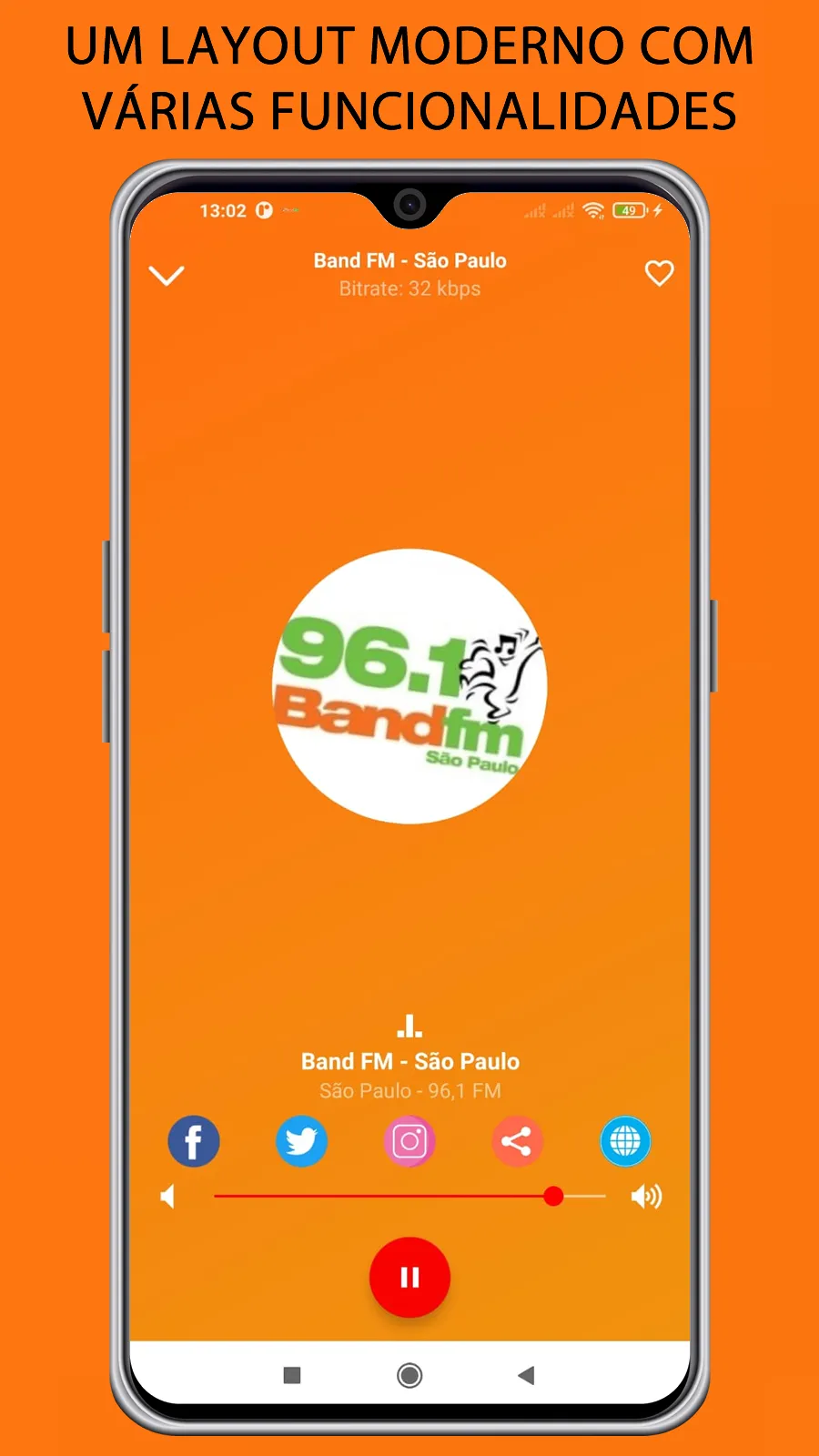 Rede de Rádios Band FM | Indus Appstore | Screenshot