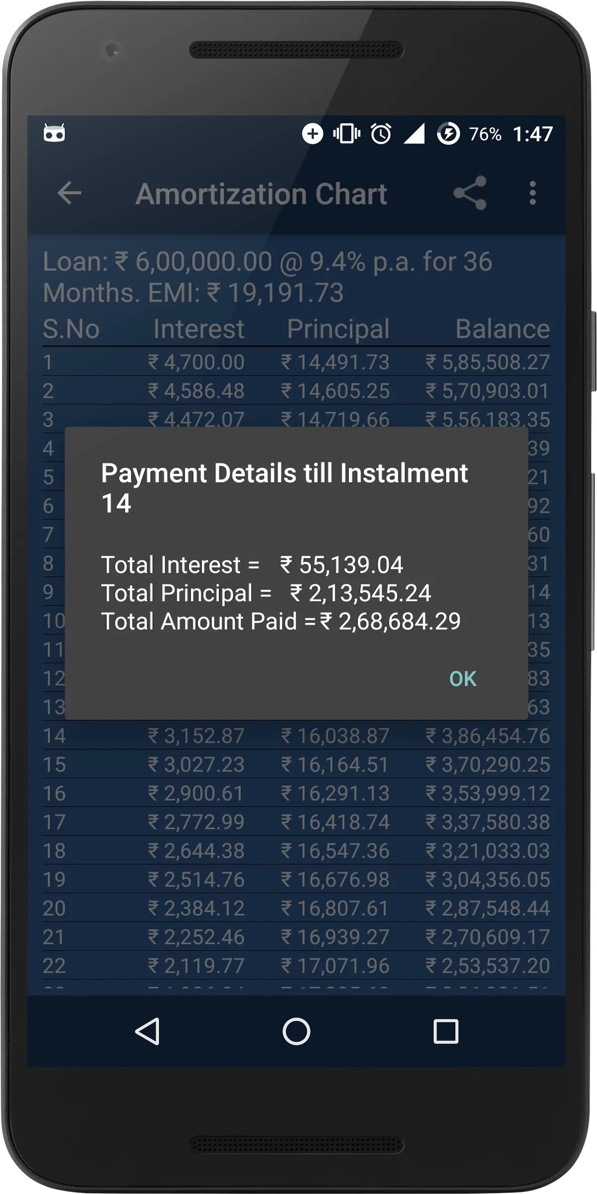 Easy EMI Loan Calculator | Indus Appstore | Screenshot