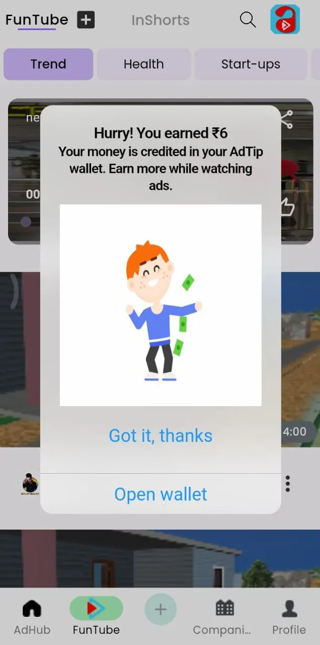 Adtip- Watch to Earn | Indus Appstore | Screenshot