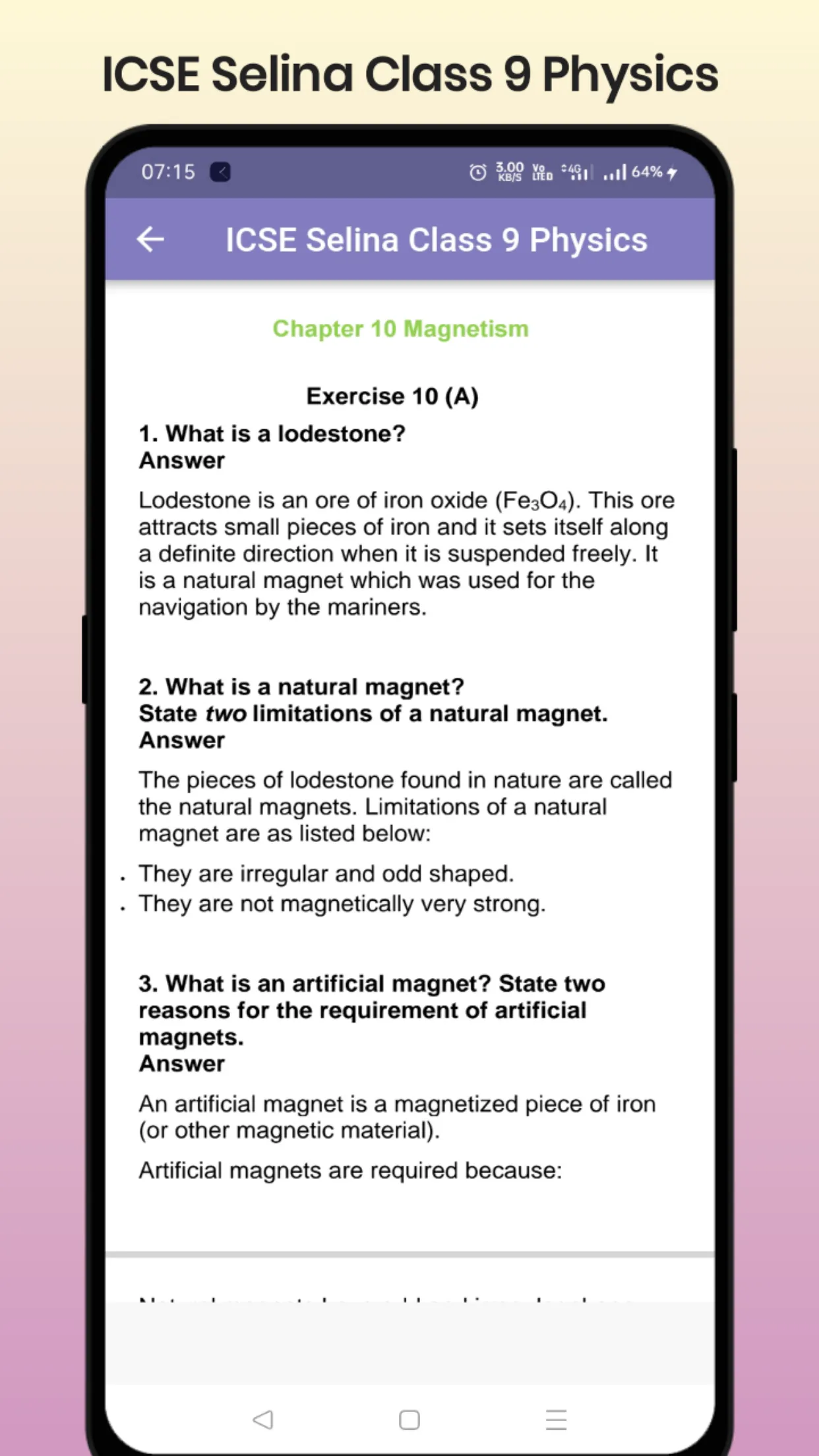 ICSE Selina Class 9 Physics | Indus Appstore | Screenshot