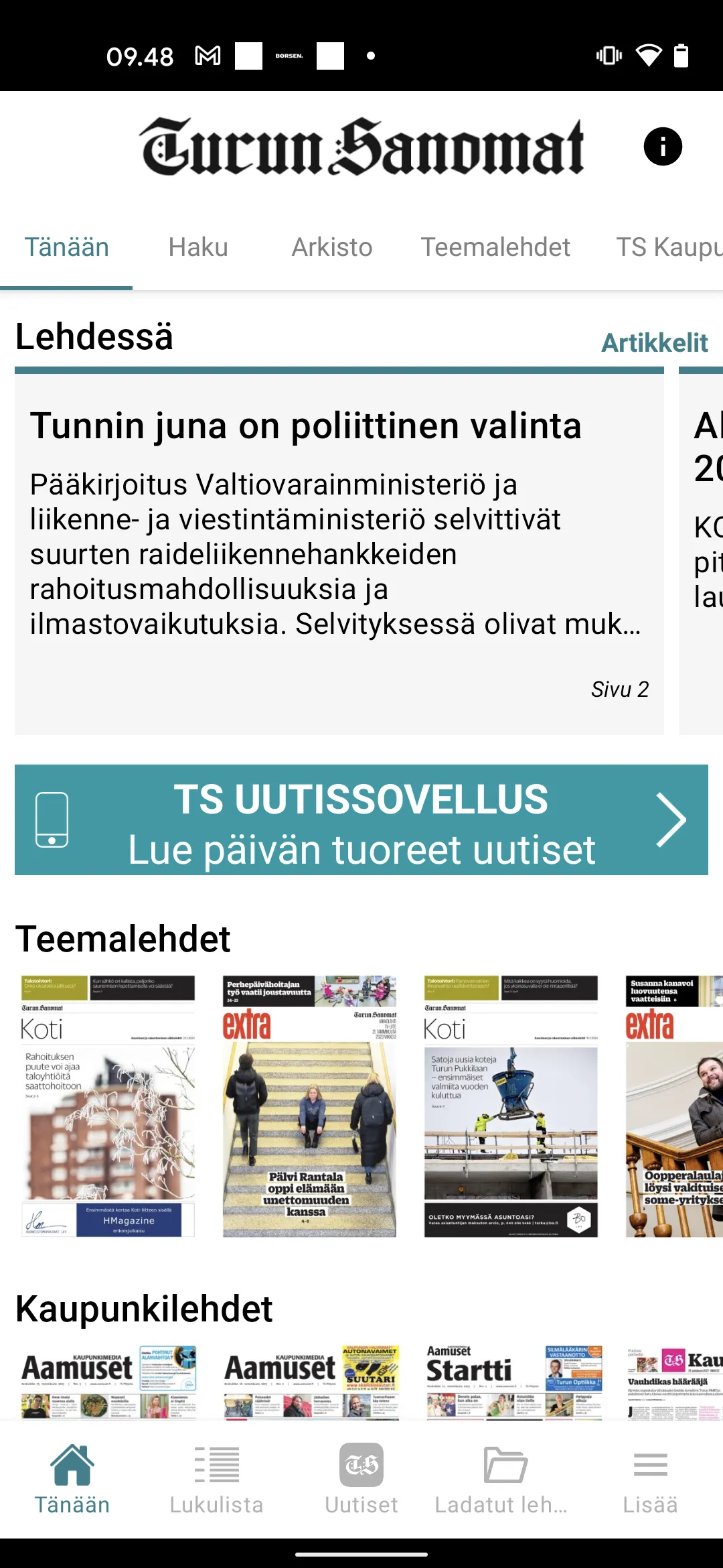 Turun Sanomat näköislehti | Indus Appstore | Screenshot