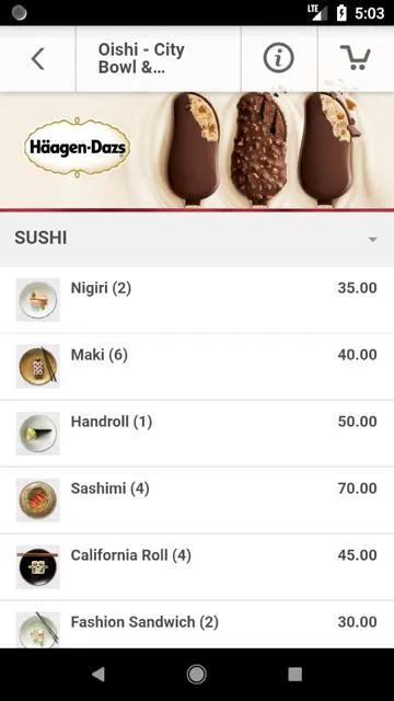 Oishi Sushi Delivery | Indus Appstore | Screenshot