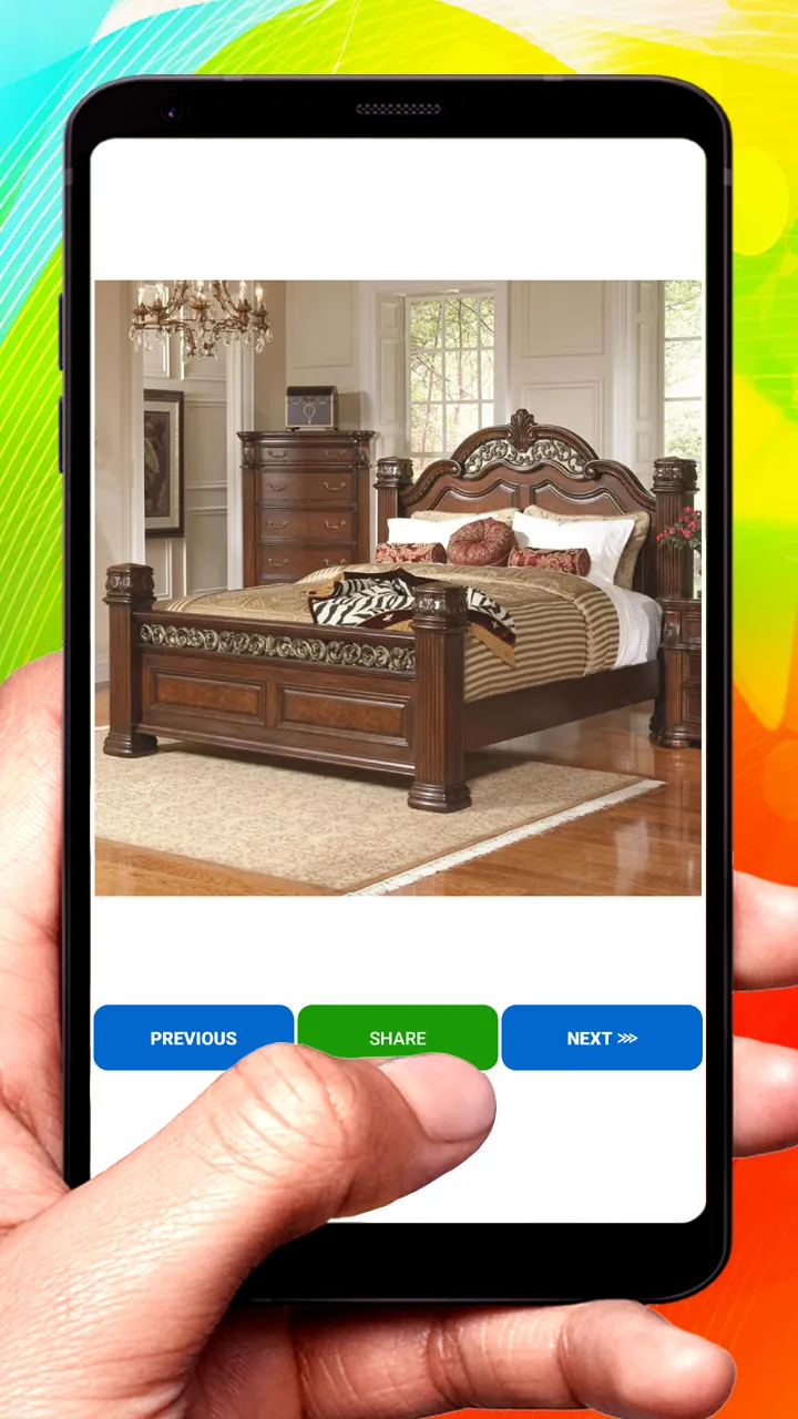 Wooden Designer Bed | Indus Appstore | Screenshot