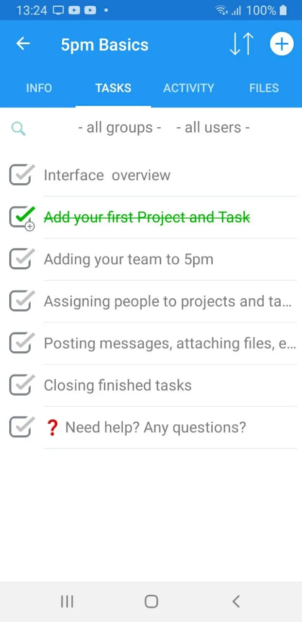 5pm — Project Management on Ti | Indus Appstore | Screenshot