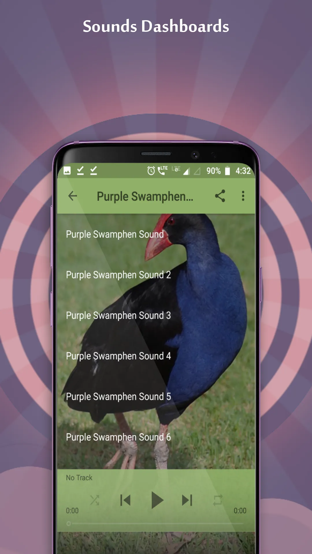 Purple Swamphen Sounds | Indus Appstore | Screenshot