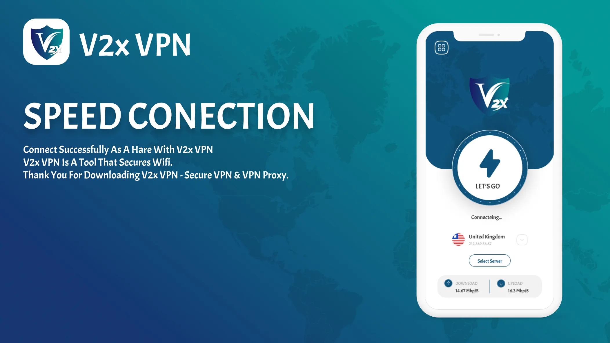 V2xVPN: Fast & Secure VPN | Indus Appstore | Screenshot