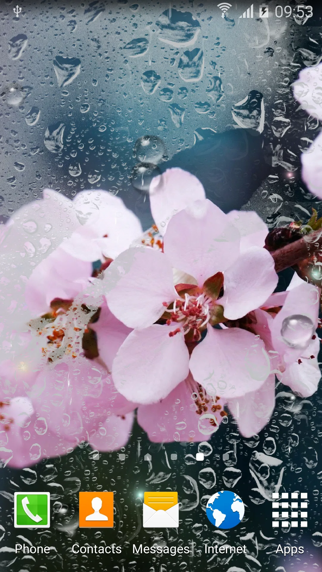 Rainy Flowers Live Wallpaper | Indus Appstore | Screenshot