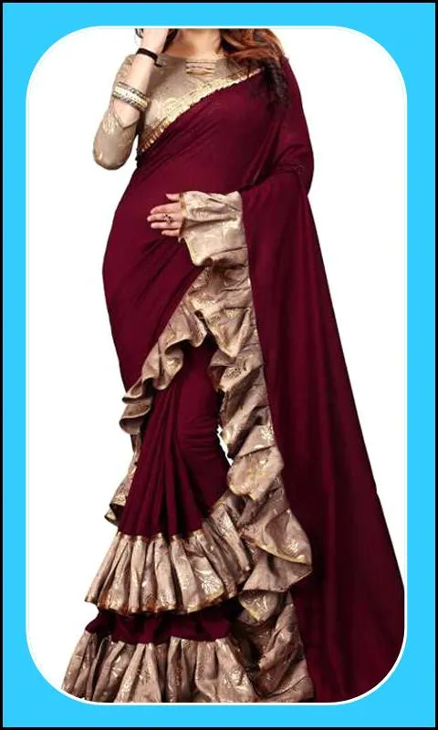 Women Fashion Ruffle Sarees | Indus Appstore | Screenshot