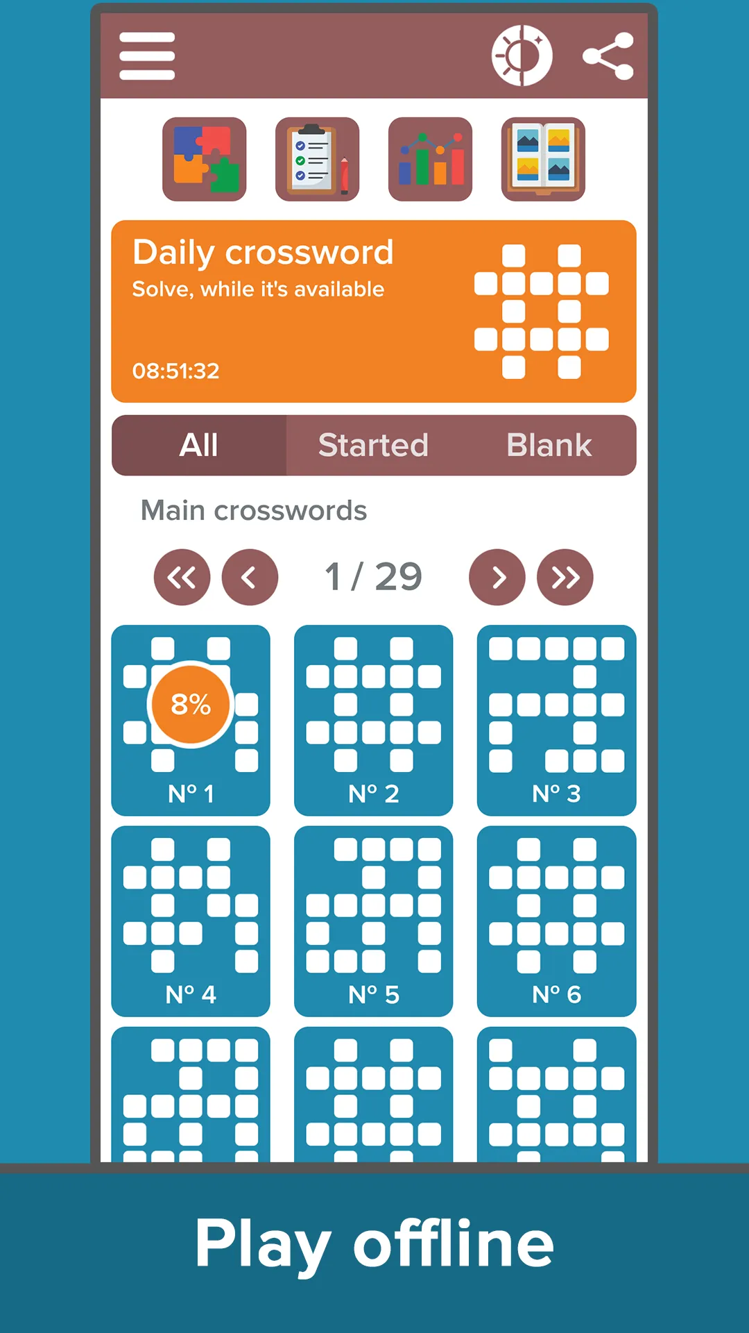 Crossword: Puzzle collection | Indus Appstore | Screenshot