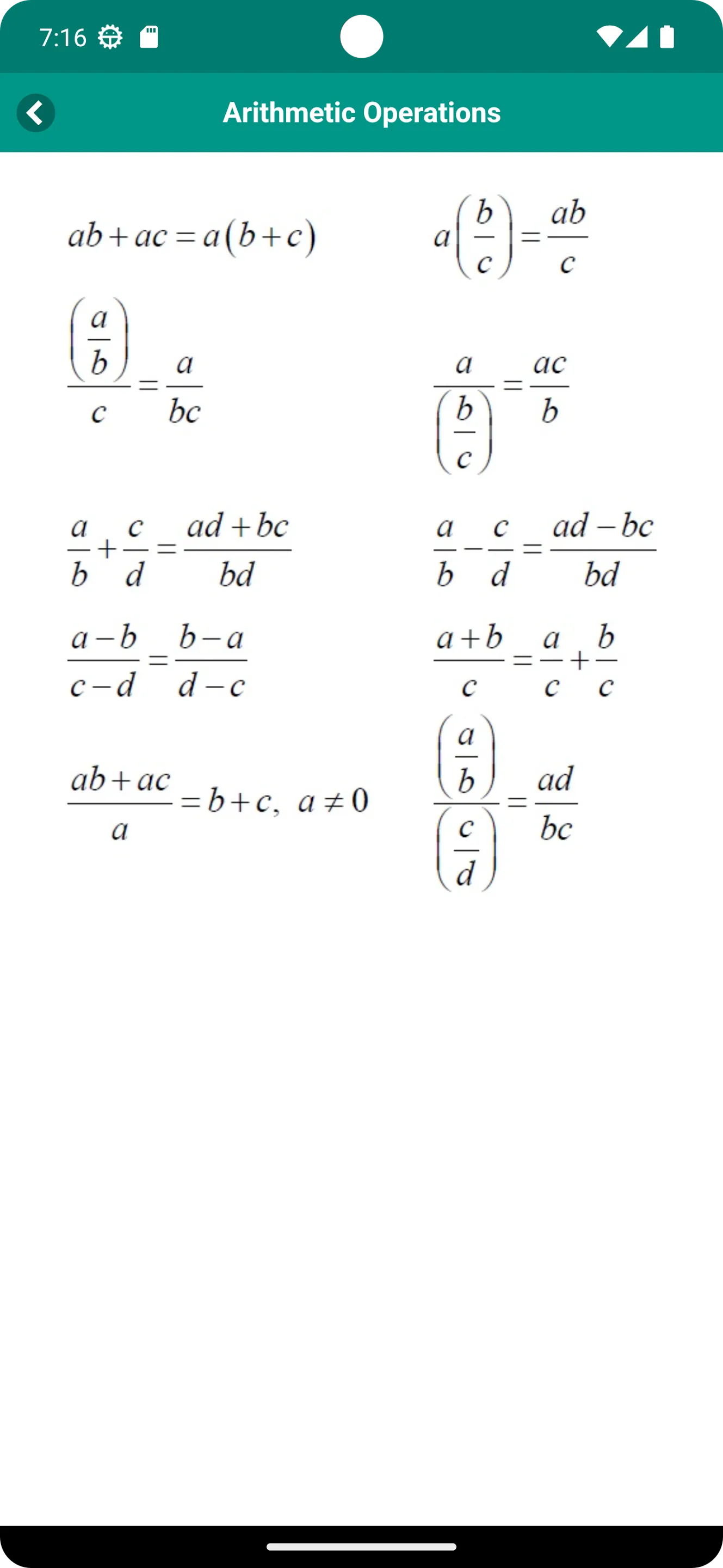 All Math Formulas | Indus Appstore | Screenshot