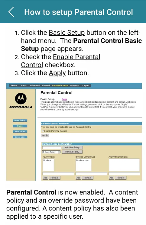 Motorola Modem Router Guide | Indus Appstore | Screenshot