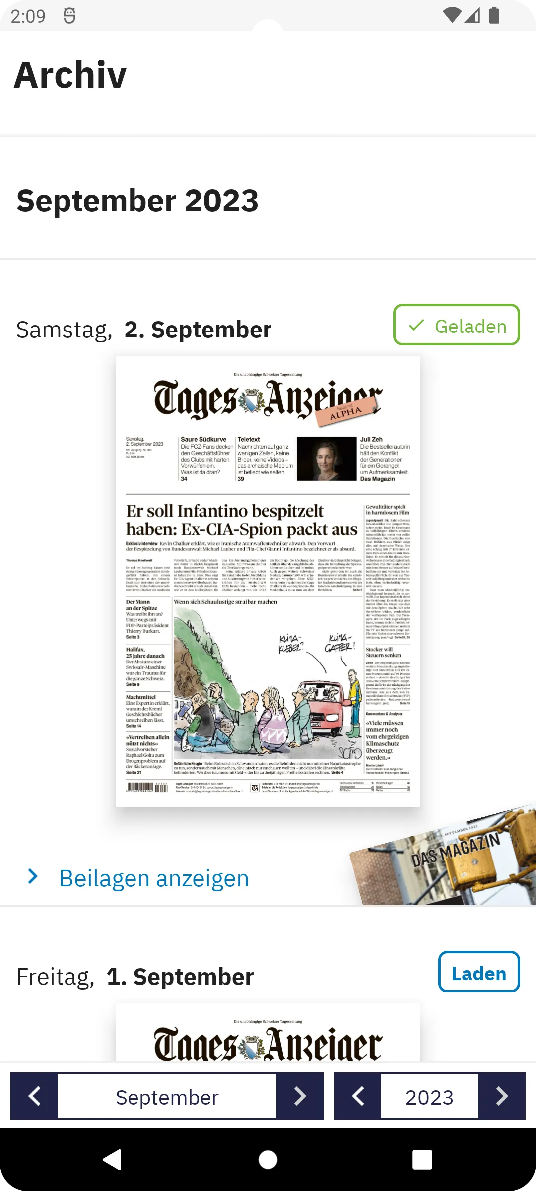 Tages-Anzeiger E-Paper | Indus Appstore | Screenshot