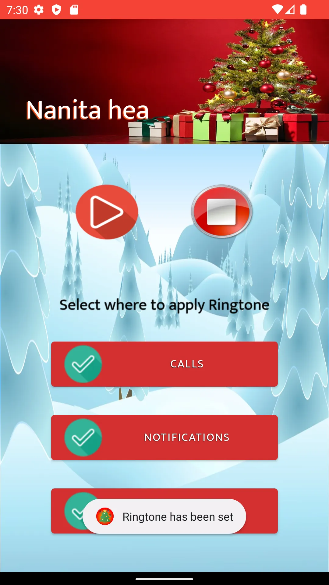 Christmas RingTone, for calls | Indus Appstore | Screenshot