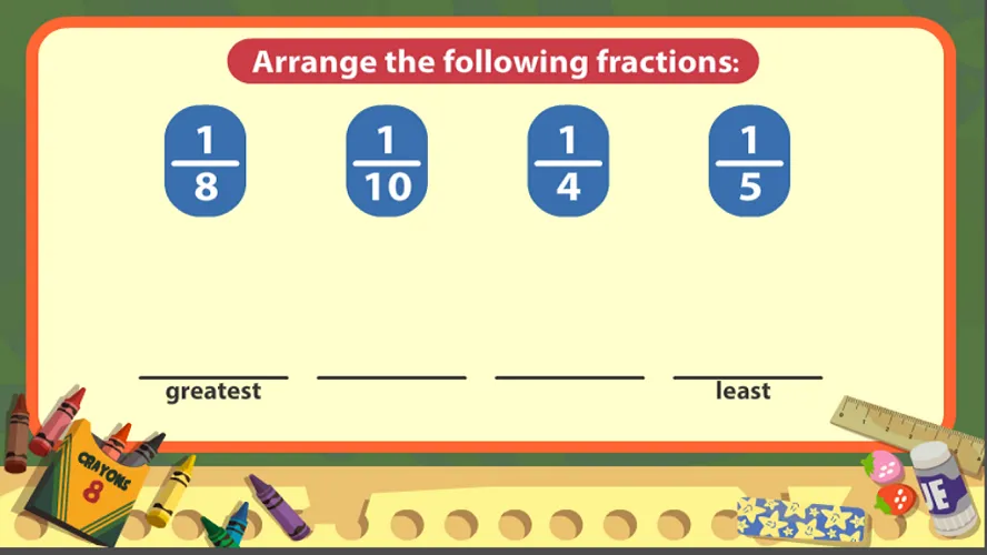 Ordering Dissimilar Fractions | Indus Appstore | Screenshot