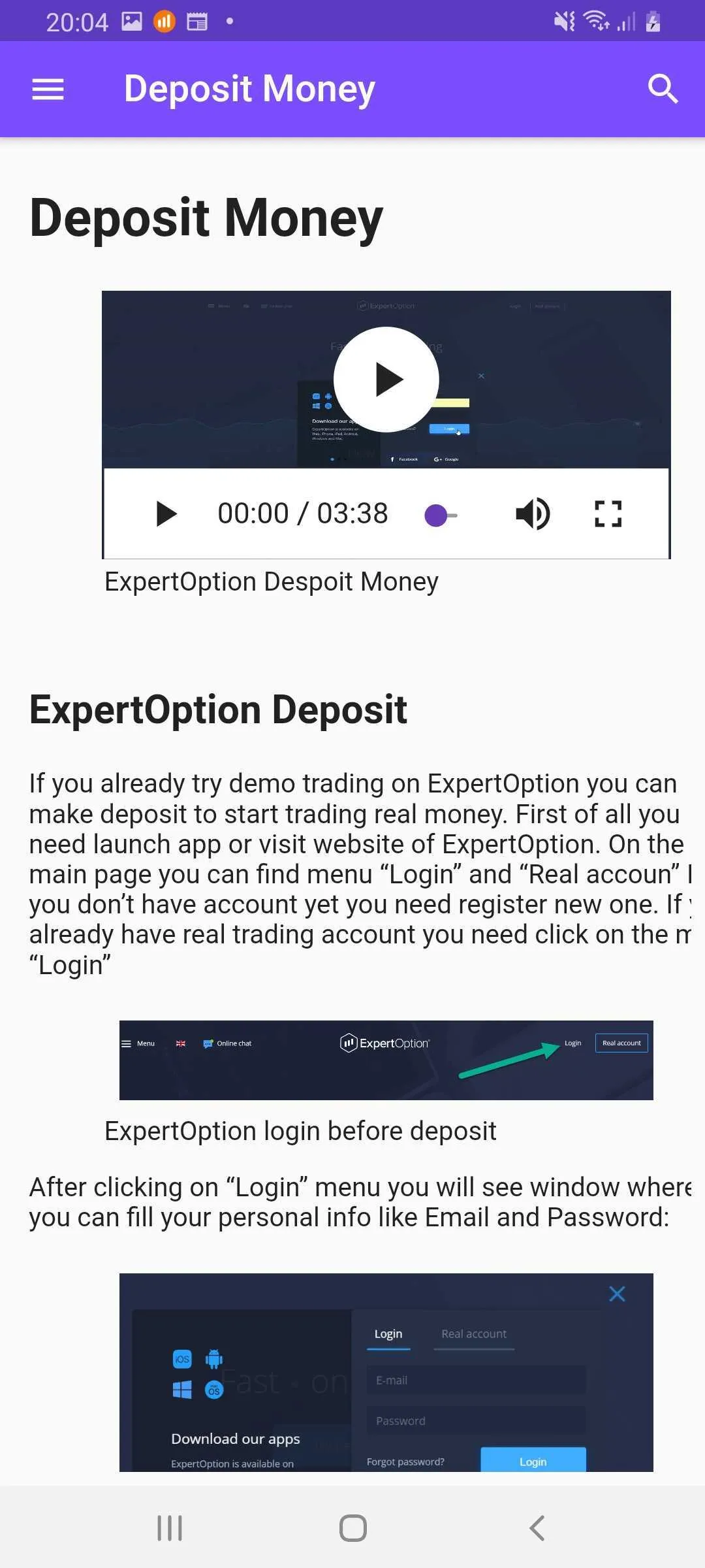 Wiki & Guide ExpertOption | Indus Appstore | Screenshot